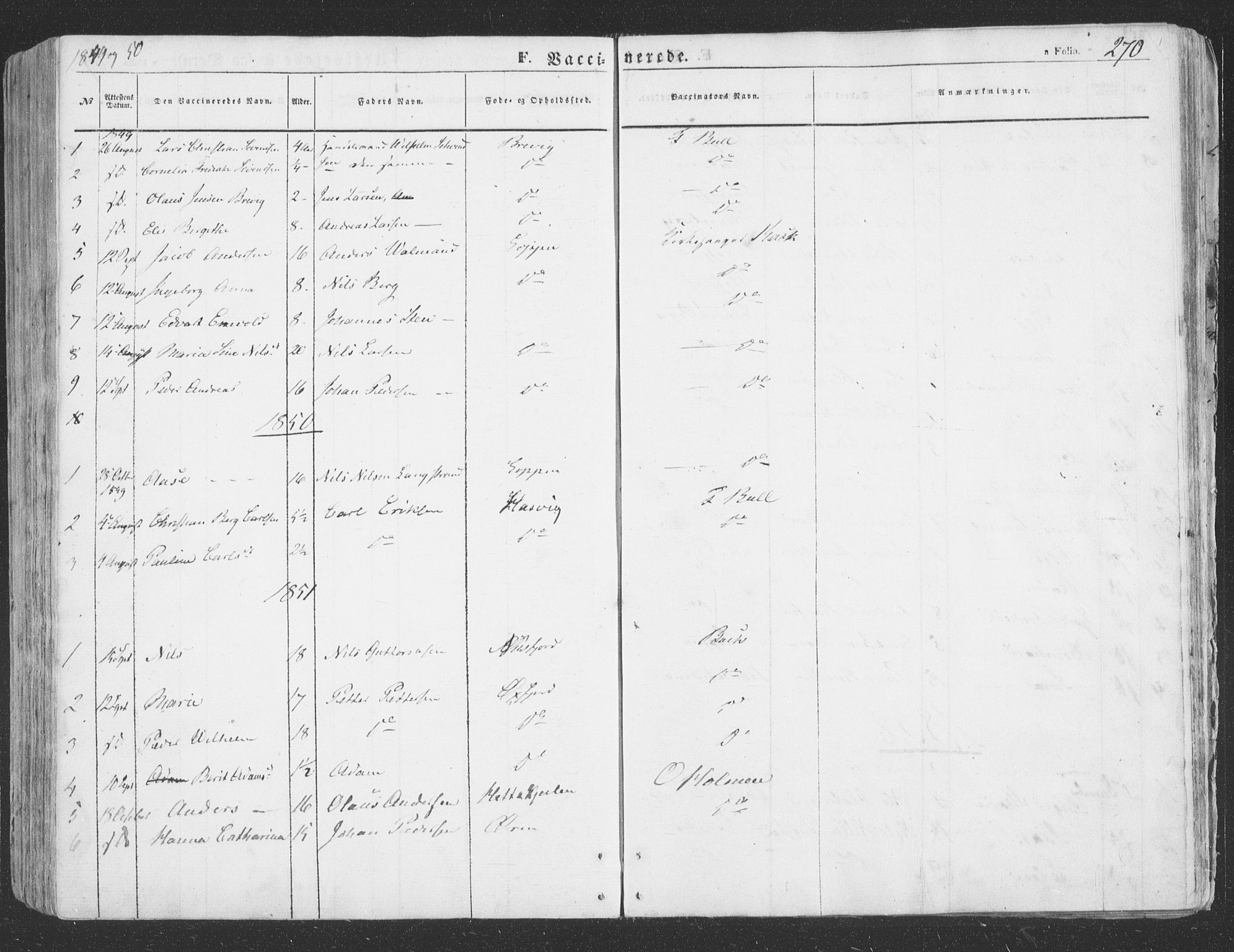 Loppa sokneprestkontor, SATØ/S-1339/H/Ha/L0004kirke: Parish register (official) no. 4, 1849-1868, p. 270