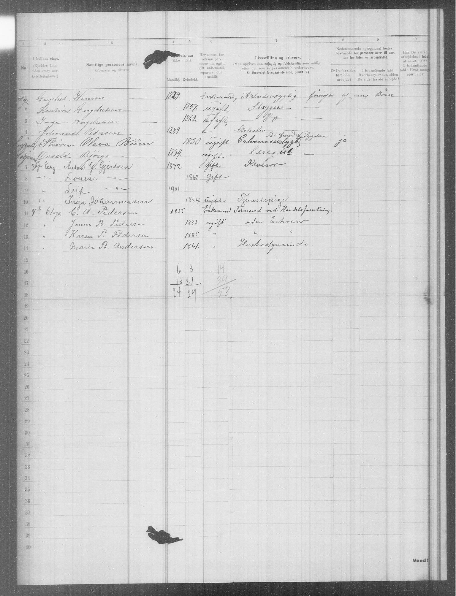 OBA, Municipal Census 1902 for Kristiania, 1902, p. 9894