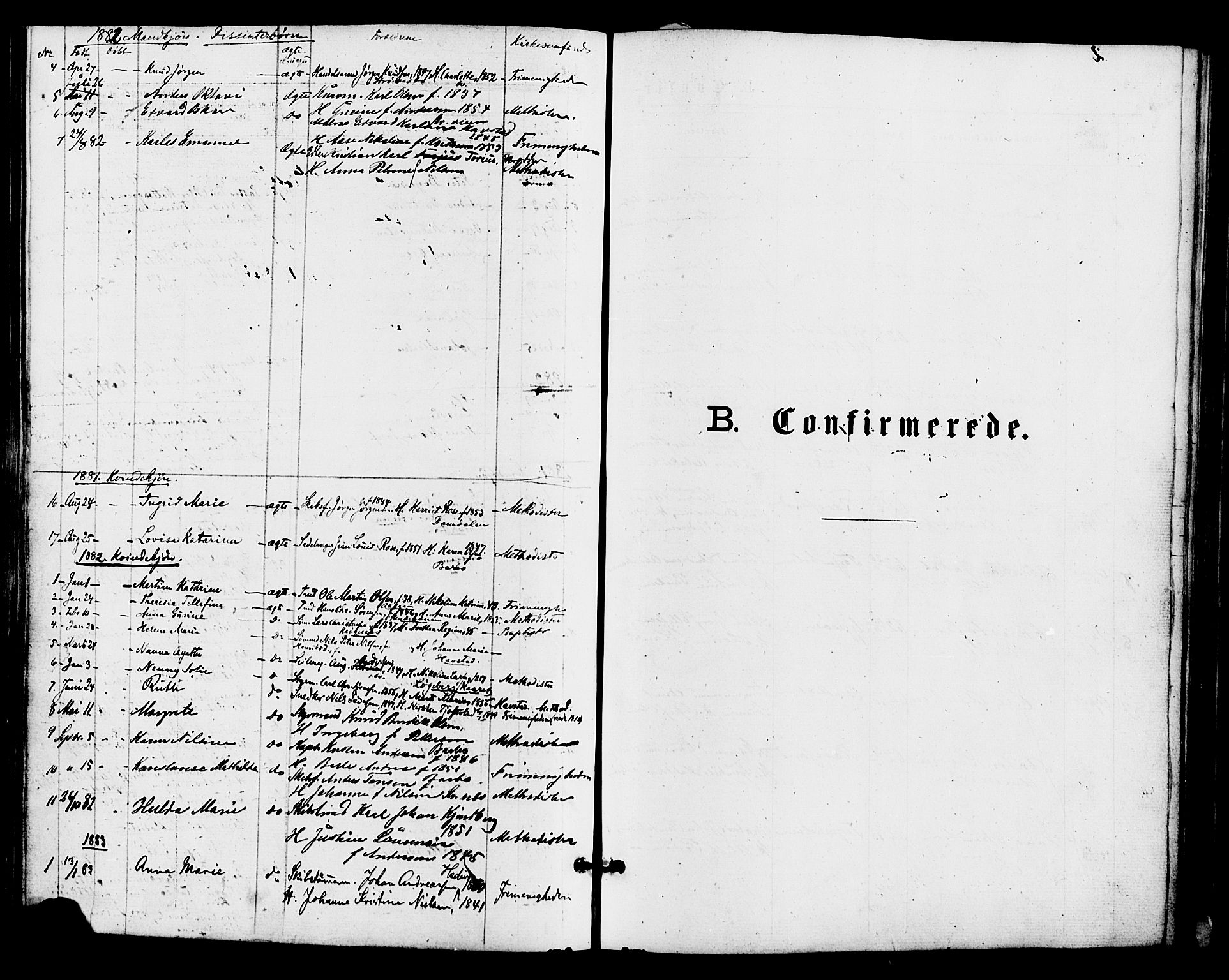 Barbu sokneprestkontor, SAK/1111-0003/F/Fa/L0001: Parish register (official) no. A 1 /1, 1878-1883