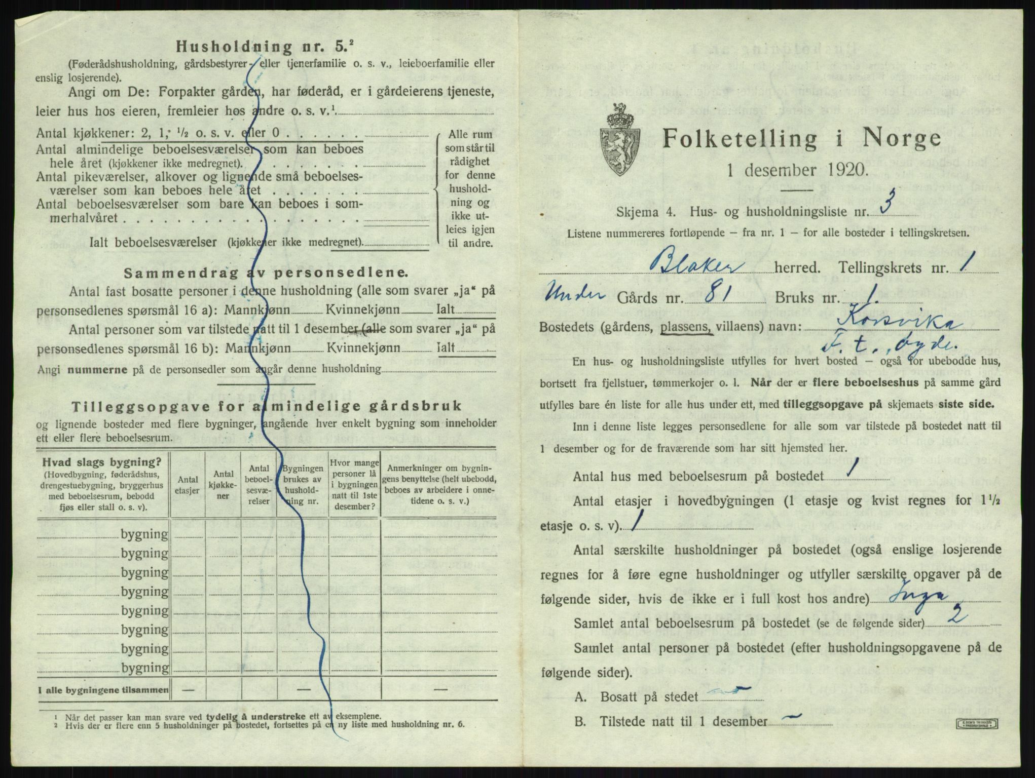 SAO, 1920 census for Blaker, 1920, p. 28