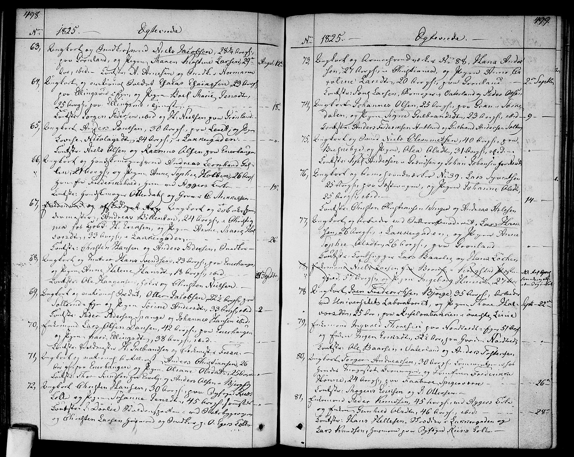 Aker prestekontor kirkebøker, AV/SAO-A-10861/F/L0012: Parish register (official) no. 12, 1819-1828, p. 498-499