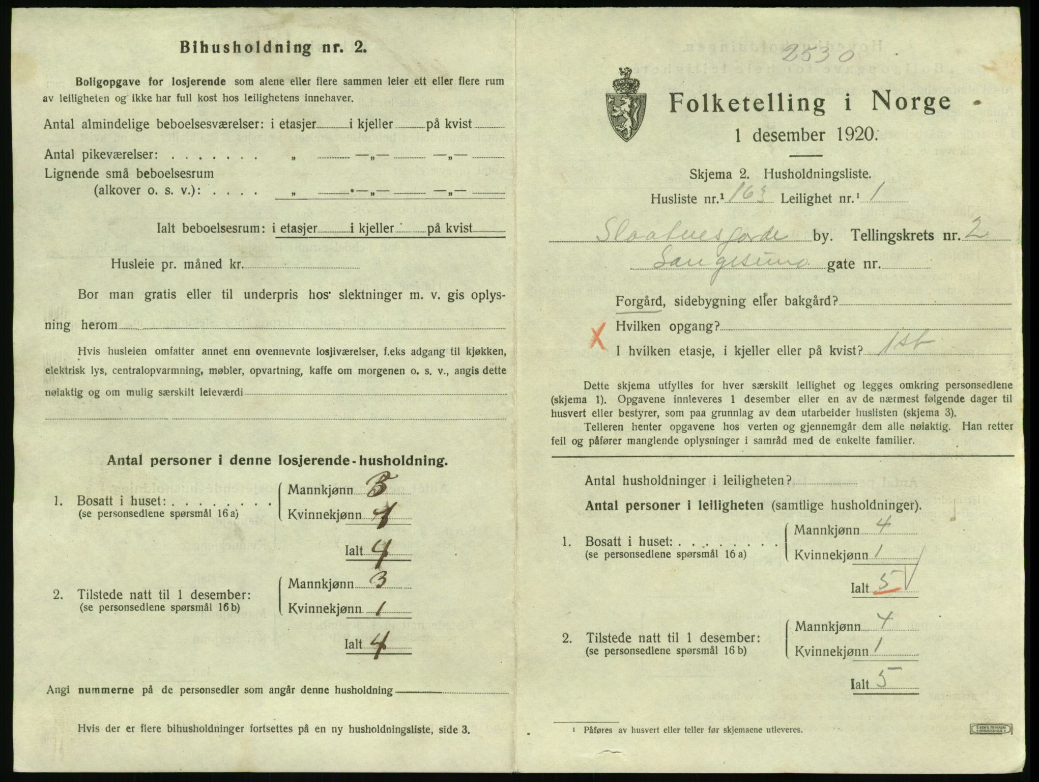 SAKO, 1920 census for Langesund, 1920, p. 1657