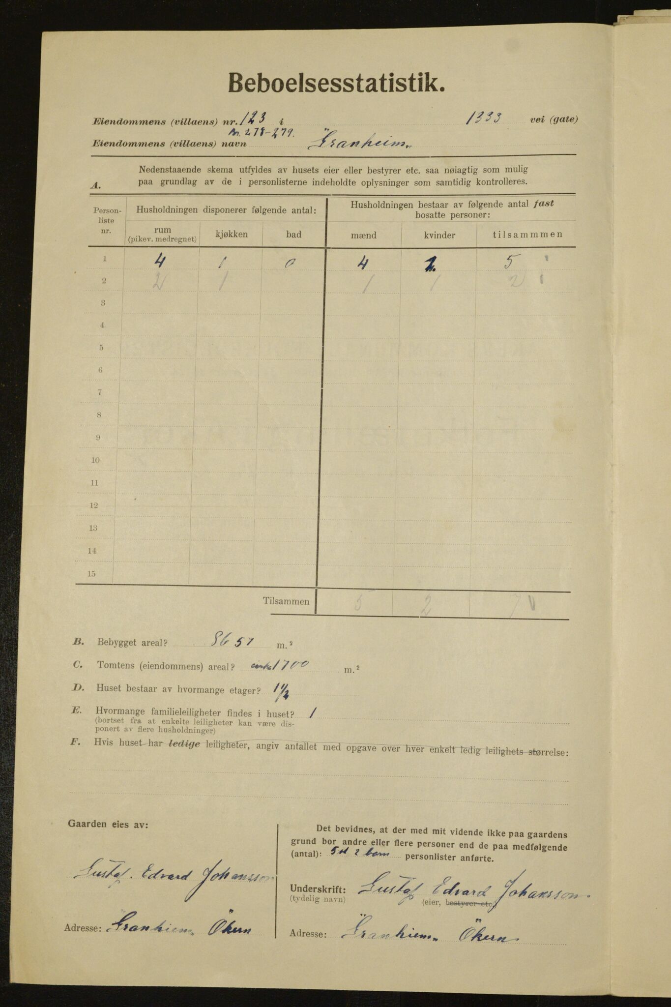 , Municipal Census 1923 for Aker, 1923, p. 35380