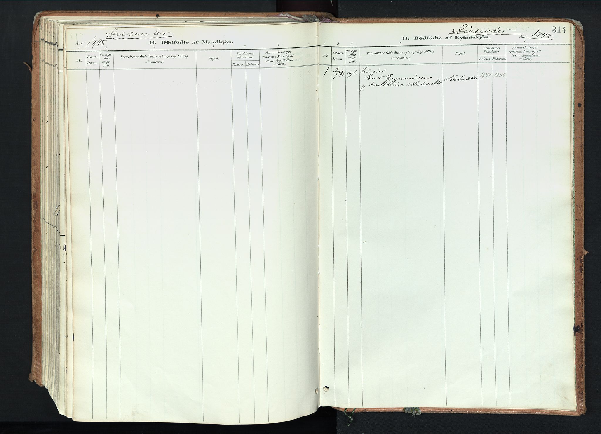 Trysil prestekontor, SAH/PREST-046/H/Ha/Haa/L0012: Parish register (official) no. 12, 1898-1917, p. 314