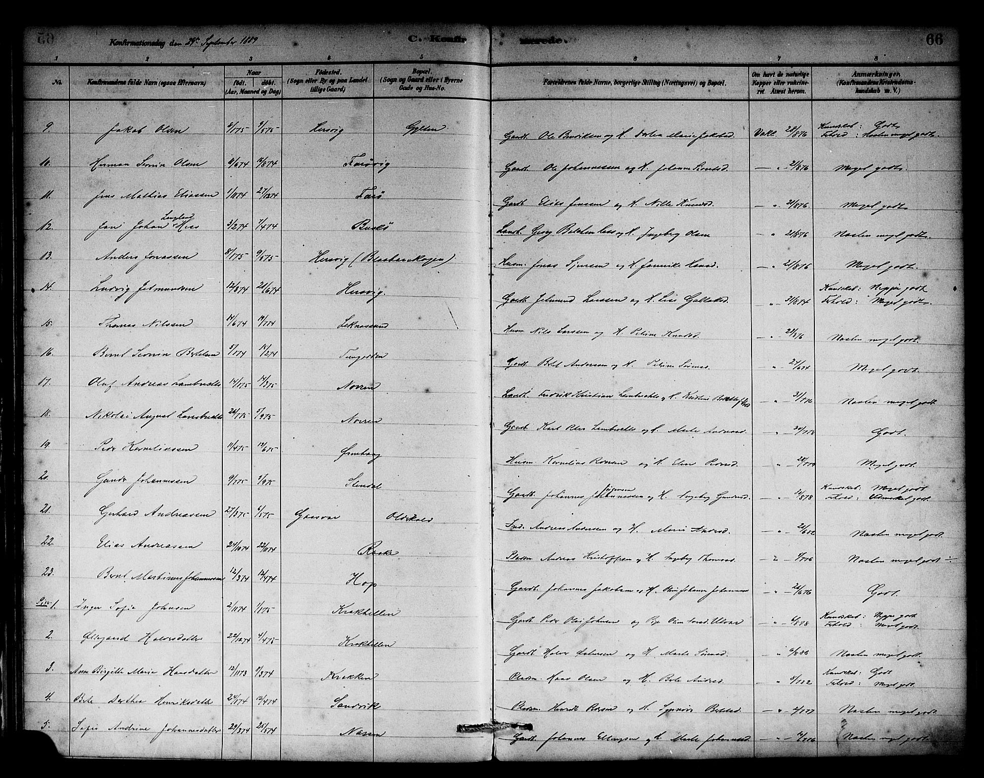 Solund sokneprestembete, SAB/A-81401: Parish register (official) no. A 1, 1881-1902, p. 66