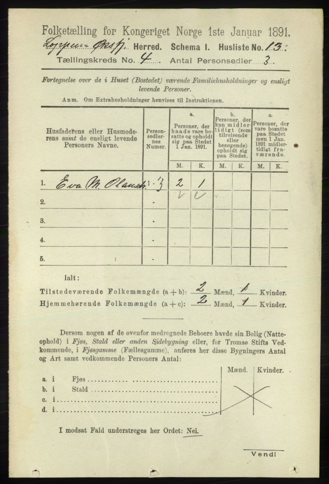 RA, 1891 census for 2014 Loppa, 1891, p. 829