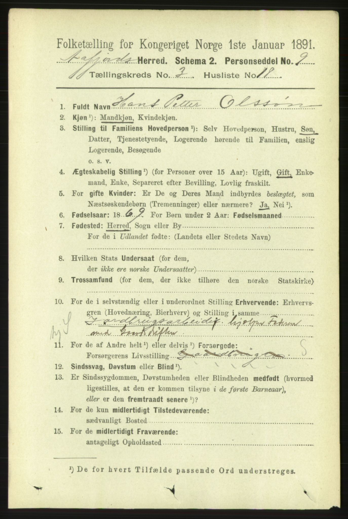 RA, 1891 census for 1630 Åfjord, 1891, p. 738