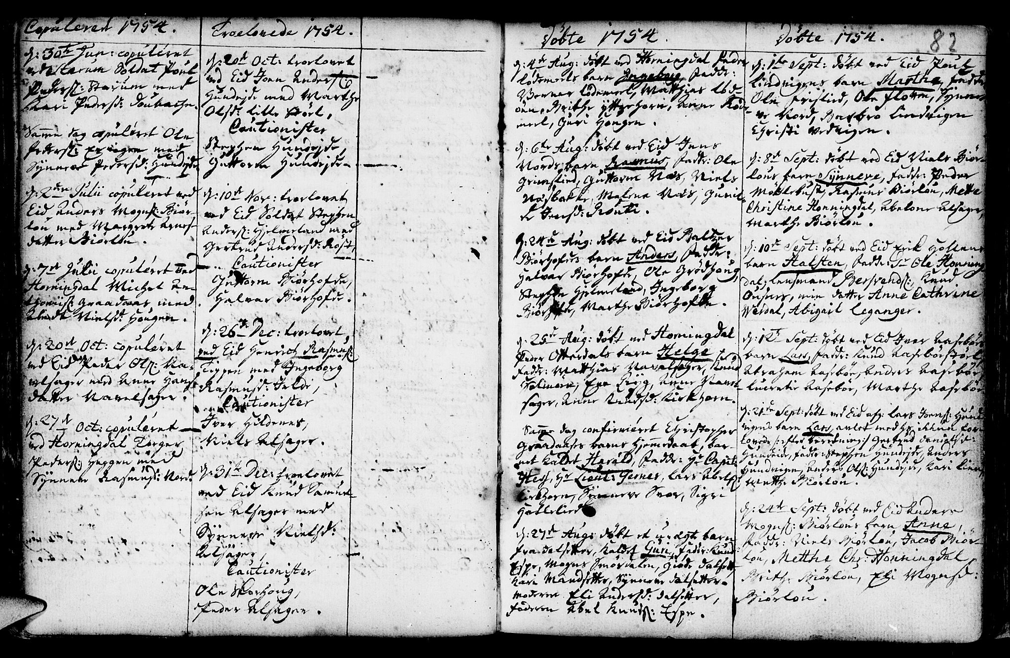 Eid sokneprestembete, AV/SAB-A-82301/H/Haa/Haaa/L0002: Parish register (official) no. A 2, 1741-1769, p. 82