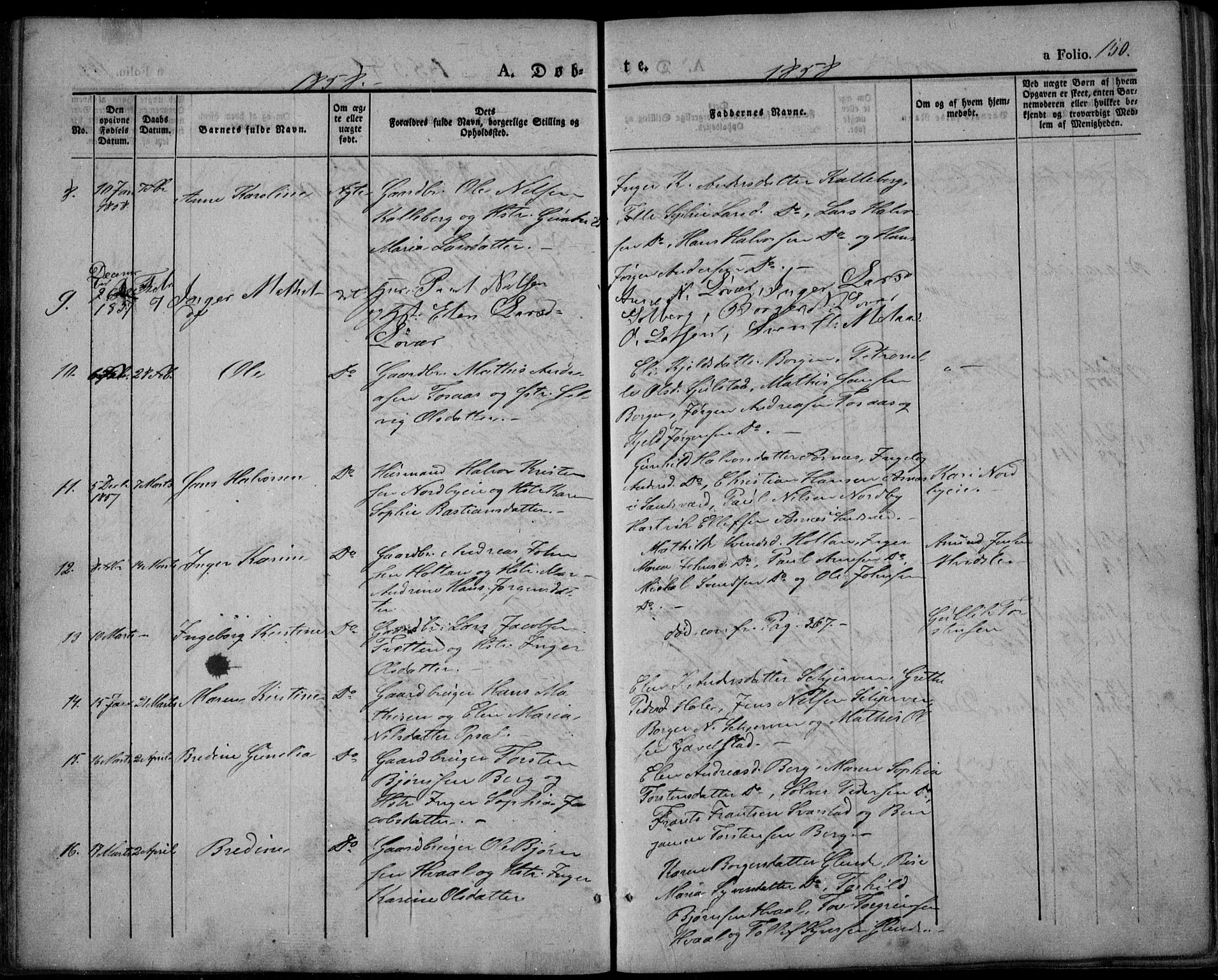 Lardal kirkebøker, SAKO/A-350/F/Fa/L0006: Parish register (official) no. I 6, 1835-1860, p. 150