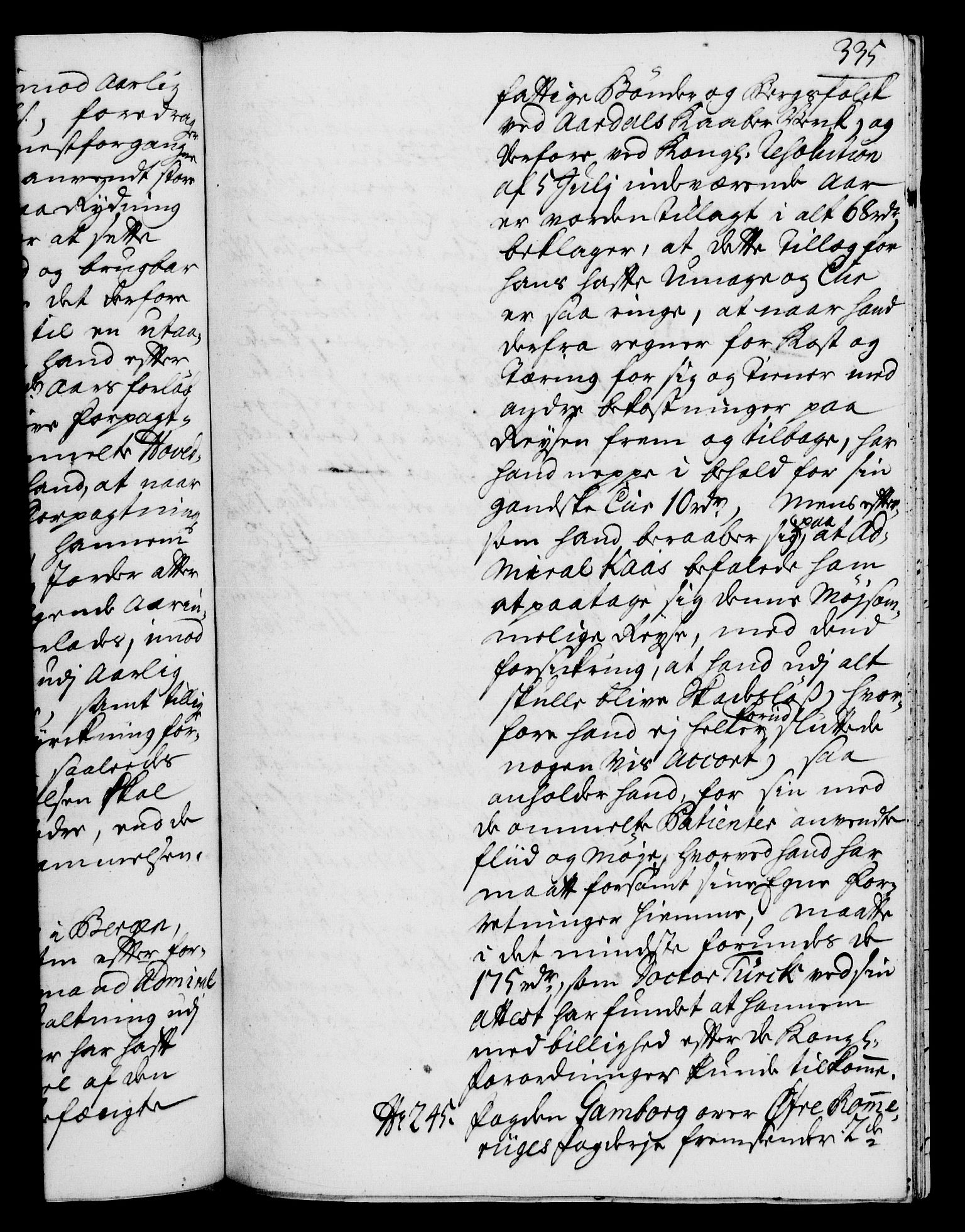 Rentekammeret, Kammerkanselliet, RA/EA-3111/G/Gh/Gha/L0020: Norsk ekstraktmemorialprotokoll (merket RK 53.65), 1738-1739, p. 335