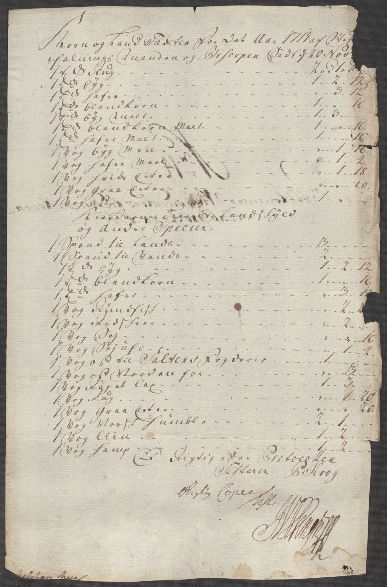 Rentekammeret inntil 1814, Reviderte regnskaper, Fogderegnskap, RA/EA-4092/R64/L4436: Fogderegnskap Namdal, 1715, p. 172