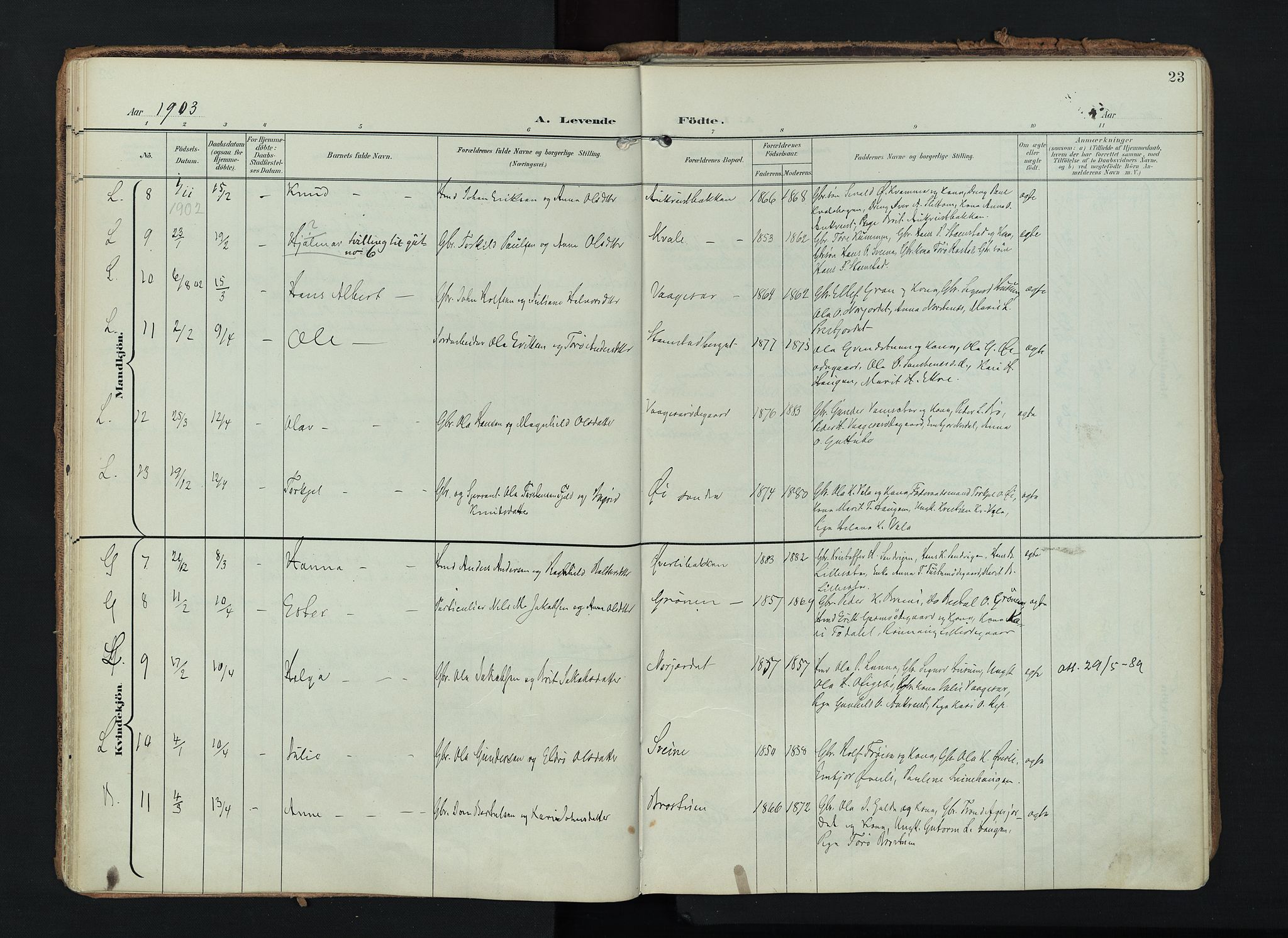 Lom prestekontor, AV/SAH-PREST-070/K/L0010: Parish register (official) no. 10, 1899-1926, p. 23