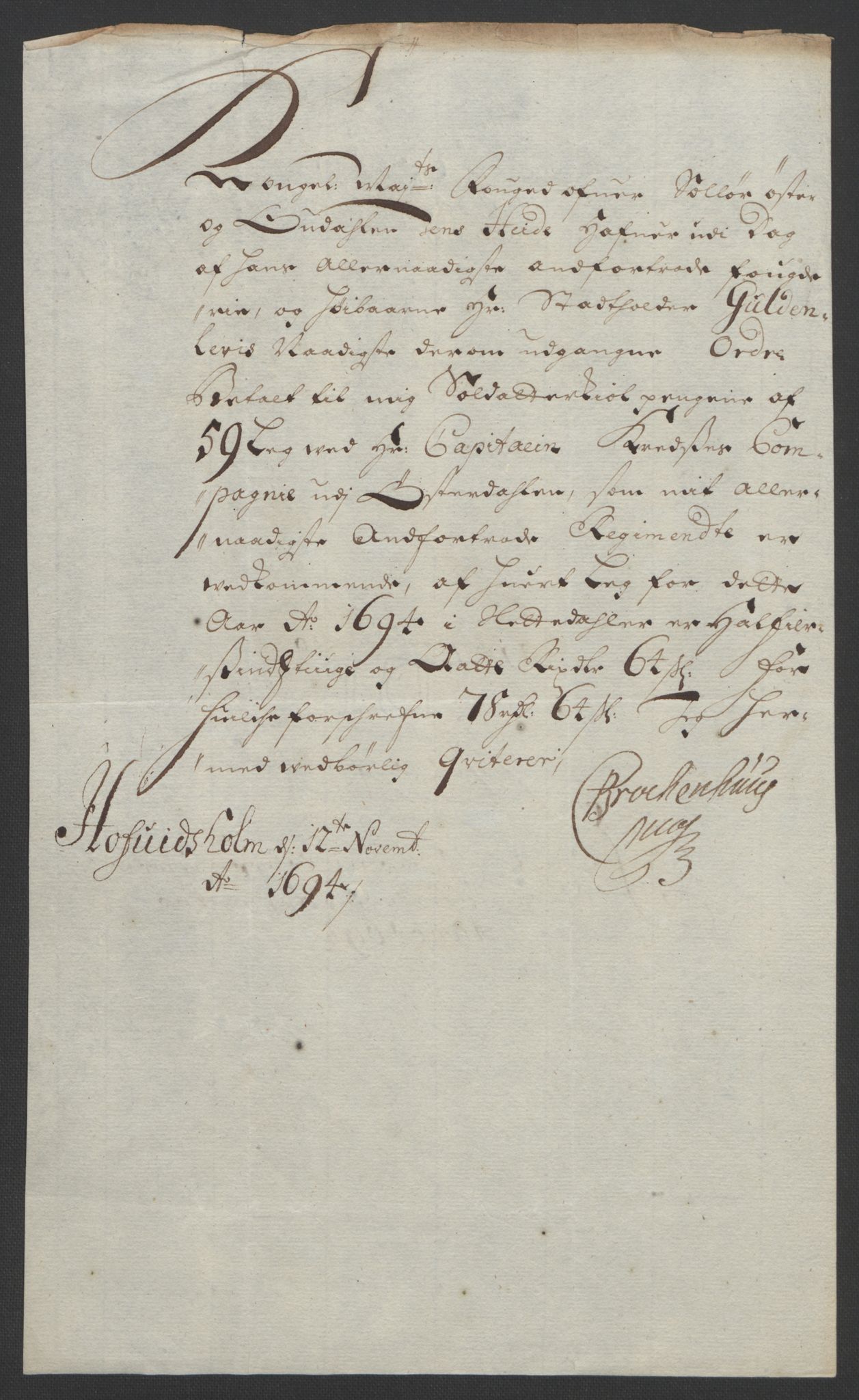 Rentekammeret inntil 1814, Reviderte regnskaper, Fogderegnskap, RA/EA-4092/R13/L0832: Fogderegnskap Solør, Odal og Østerdal, 1694, p. 318