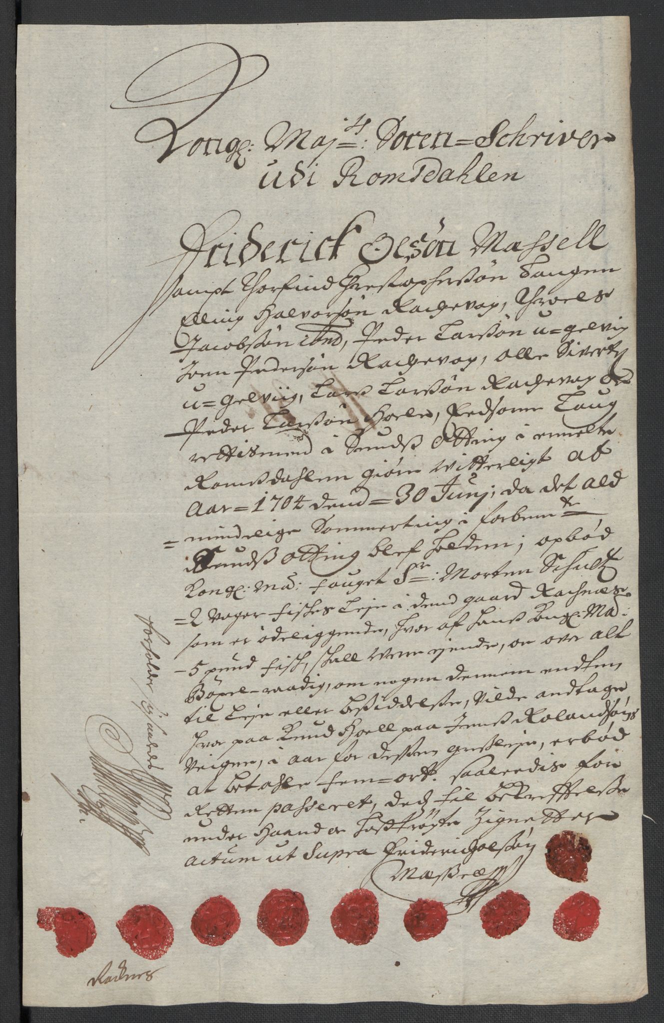 Rentekammeret inntil 1814, Reviderte regnskaper, Fogderegnskap, RA/EA-4092/R55/L3656: Fogderegnskap Romsdal, 1703-1705, p. 317