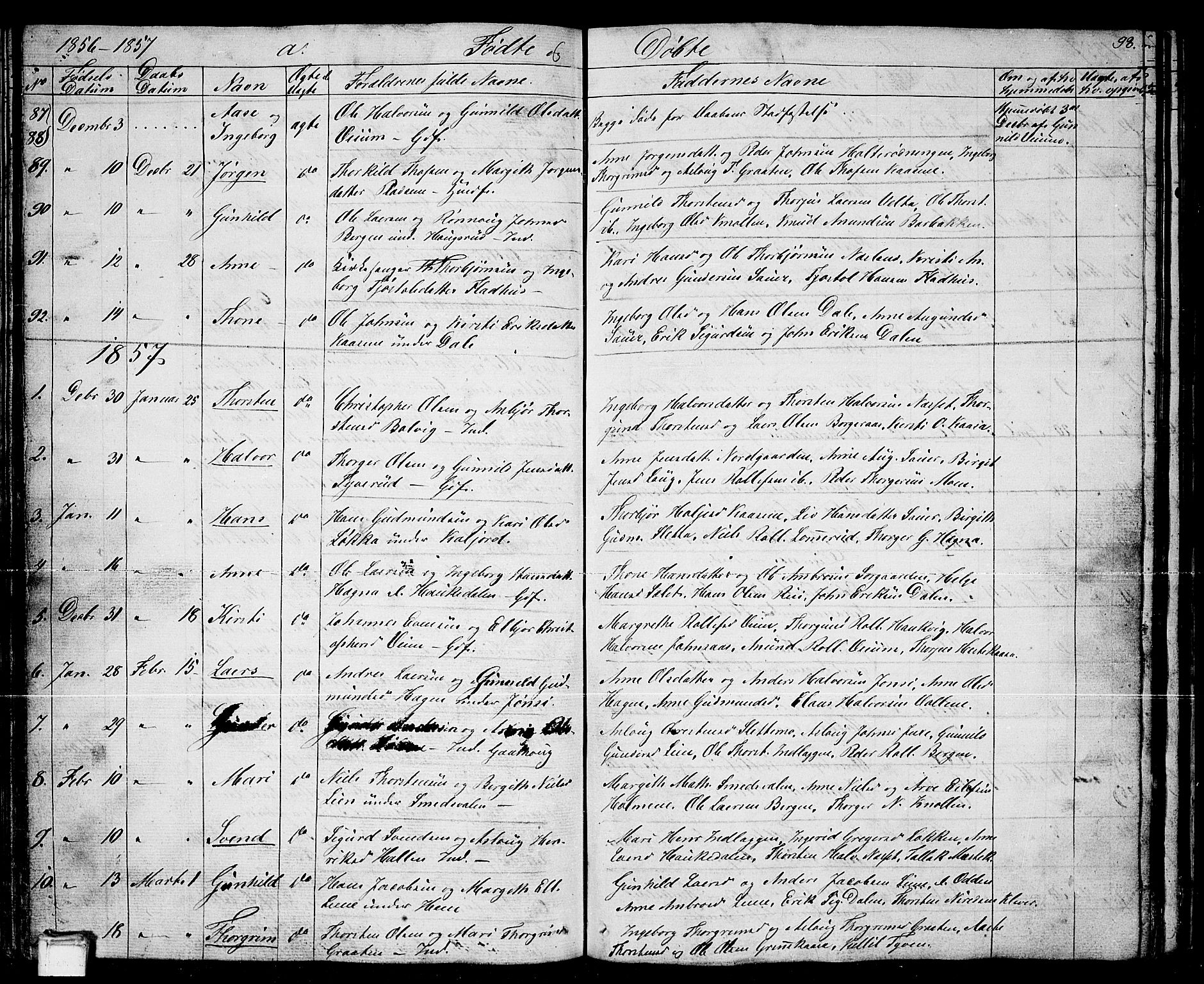 Sauherad kirkebøker, SAKO/A-298/G/Ga/L0002: Parish register (copy) no. I 2, 1842-1866, p. 93
