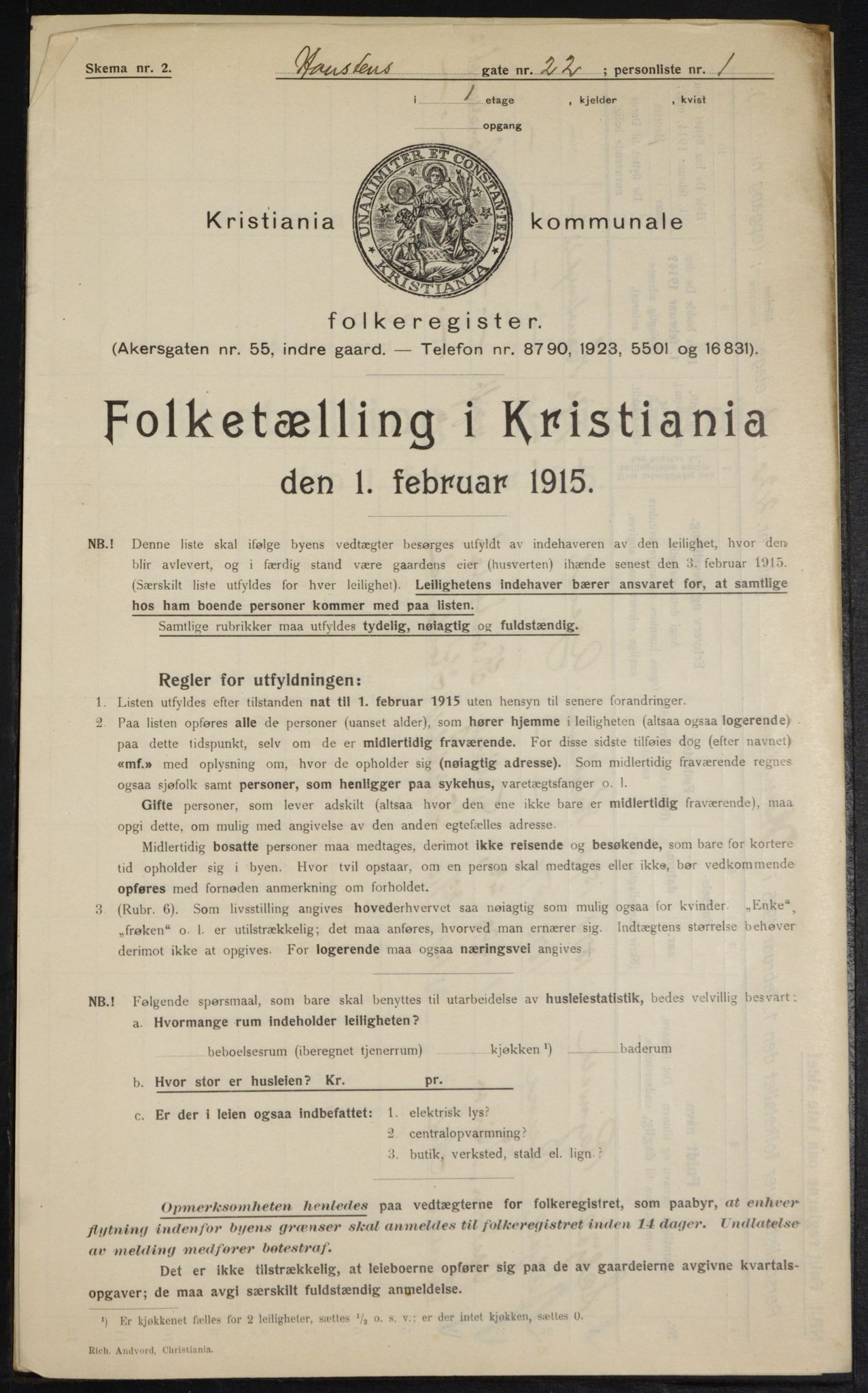 OBA, Municipal Census 1915 for Kristiania, 1915, p. 34637