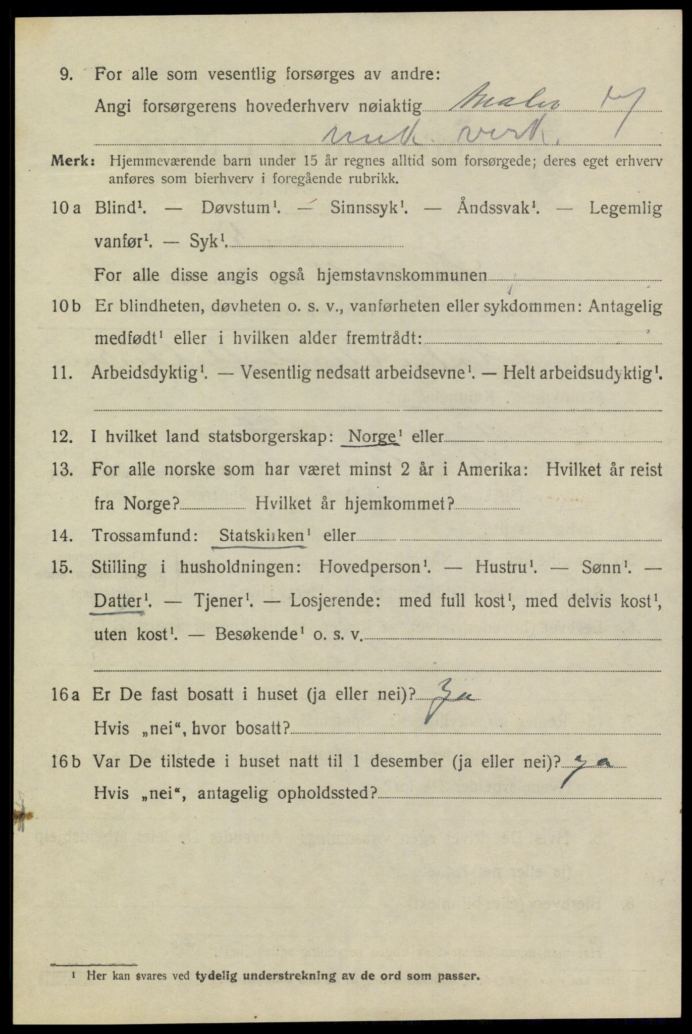SAKO, 1920 census for Stathelle, 1920, p. 568