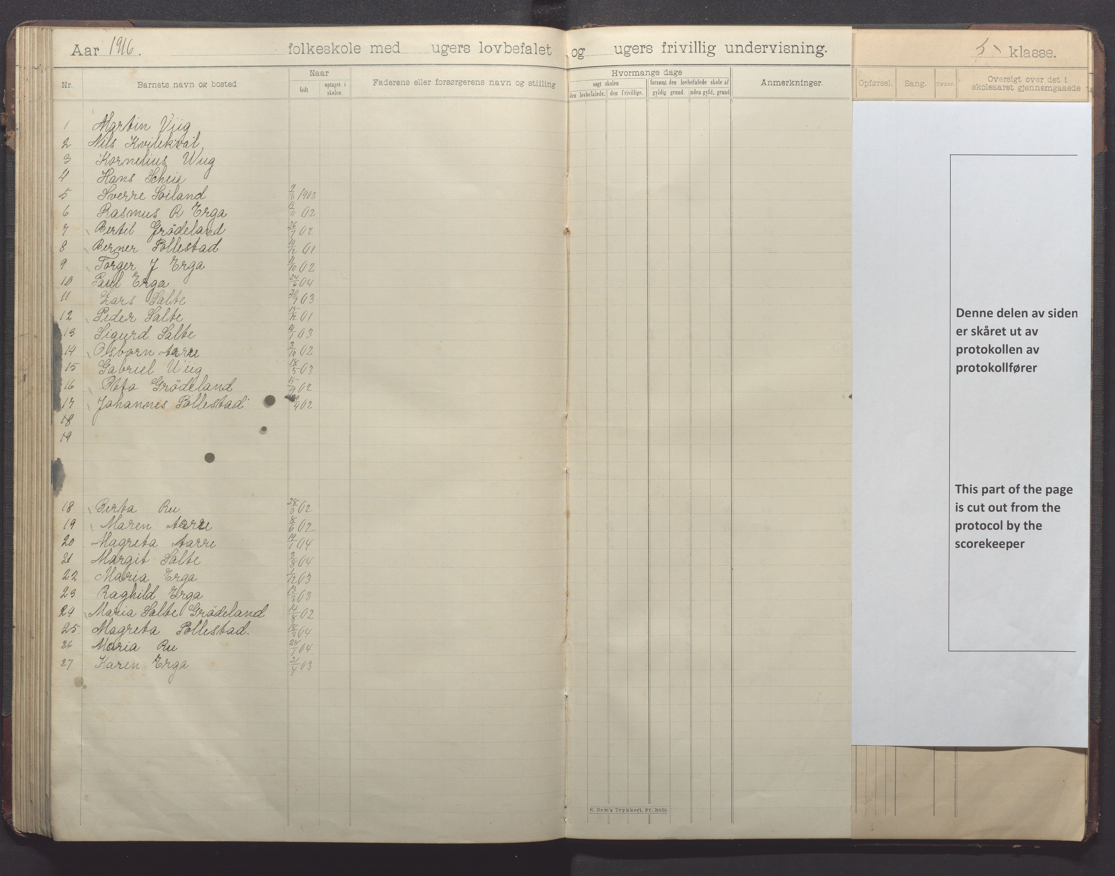 Klepp kommune - Pollestad skule, IKAR/K-100295/H/L0002: Skoleprotokoll, 1901-1916, p. 88