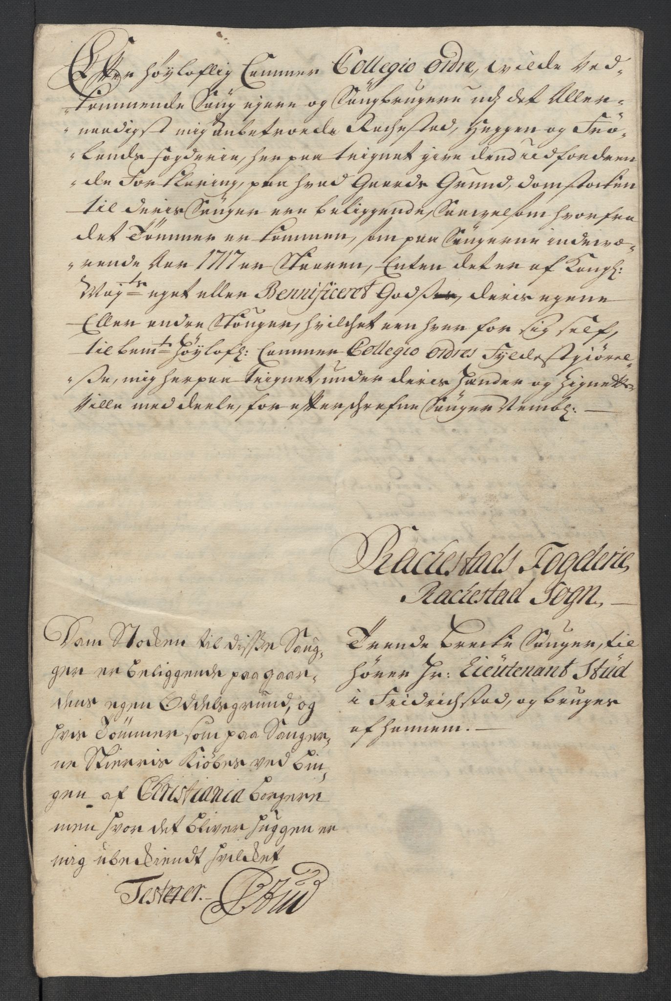 Rentekammeret inntil 1814, Reviderte regnskaper, Fogderegnskap, AV/RA-EA-4092/R07/L0313: Fogderegnskap Rakkestad, Heggen og Frøland, 1717, p. 229