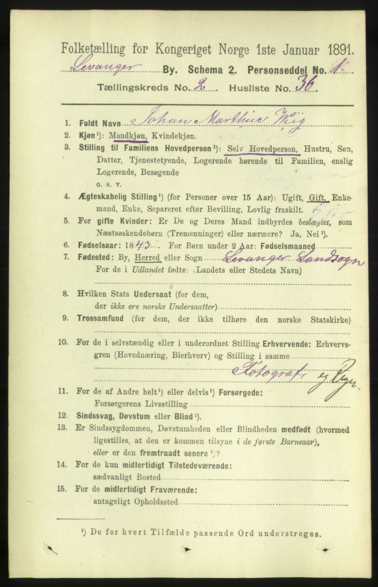 RA, 1891 census for 1701 Levanger, 1891, p. 766