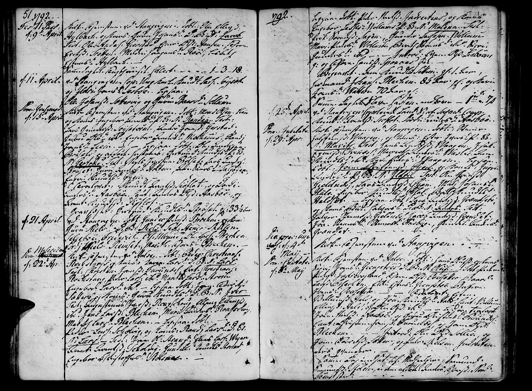 Ministerialprotokoller, klokkerbøker og fødselsregistre - Møre og Romsdal, AV/SAT-A-1454/592/L1022: Parish register (official) no. 592A01, 1784-1819, p. 51