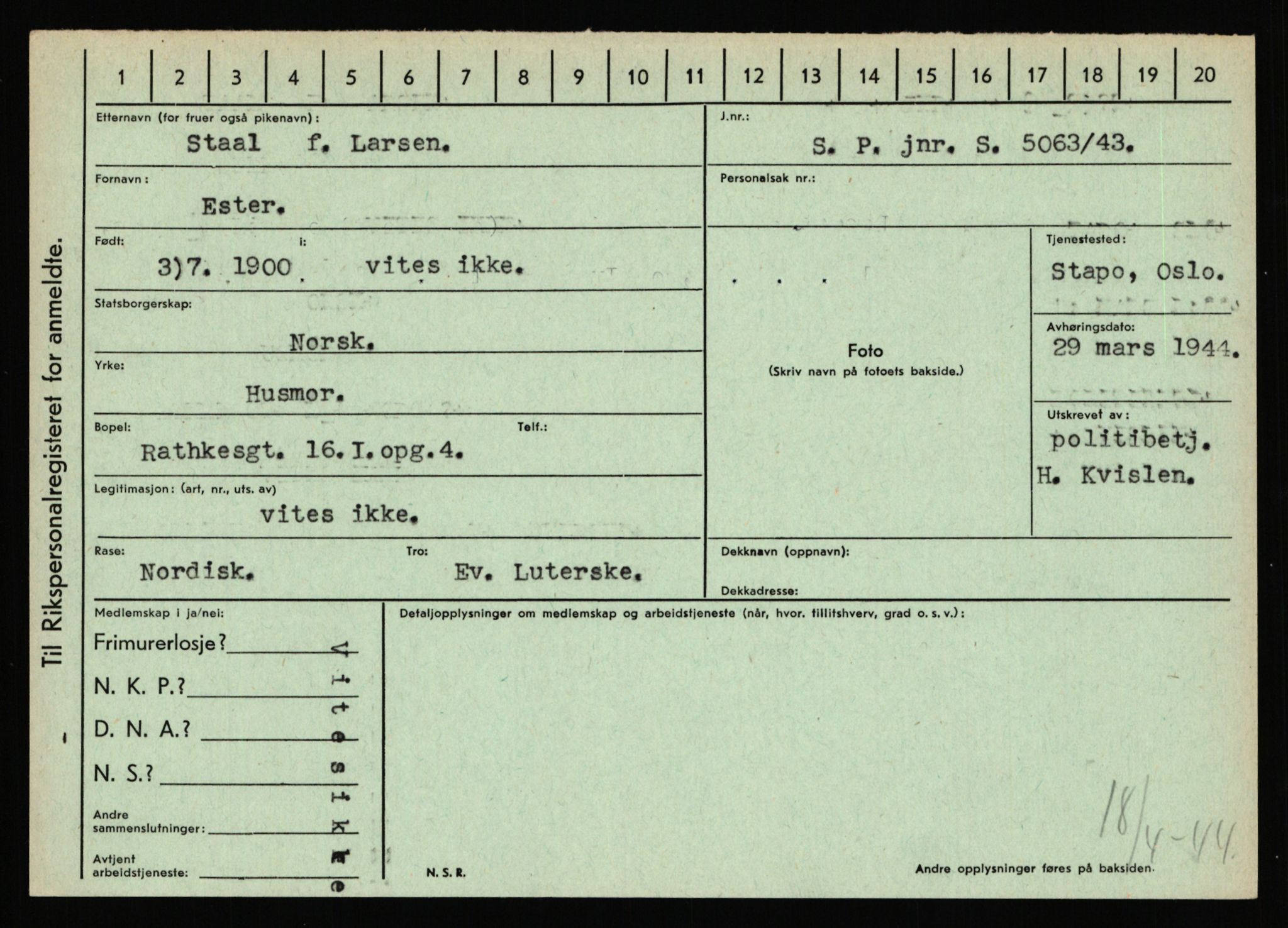 Statspolitiet - Hovedkontoret / Osloavdelingen, AV/RA-S-1329/C/Ca/L0014: Seterlien - Svartås, 1943-1945, p. 4663