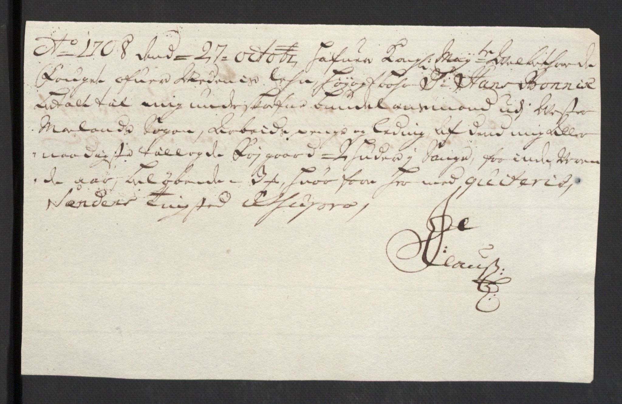 Rentekammeret inntil 1814, Reviderte regnskaper, Fogderegnskap, AV/RA-EA-4092/R39/L2318: Fogderegnskap Nedenes, 1706-1709, p. 322