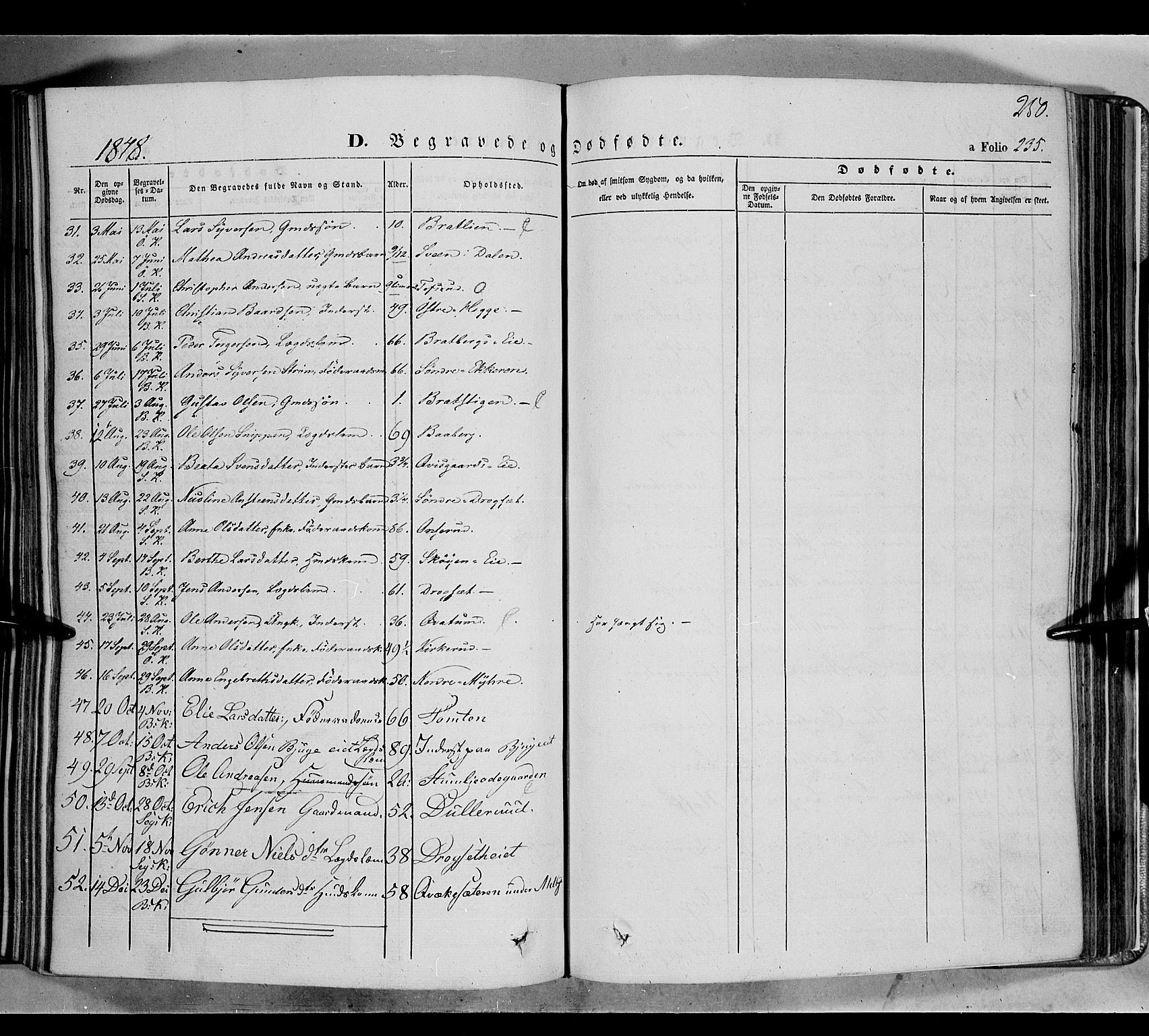 Biri prestekontor, SAH/PREST-096/H/Ha/Haa/L0005: Parish register (official) no. 5, 1843-1854, p. 250