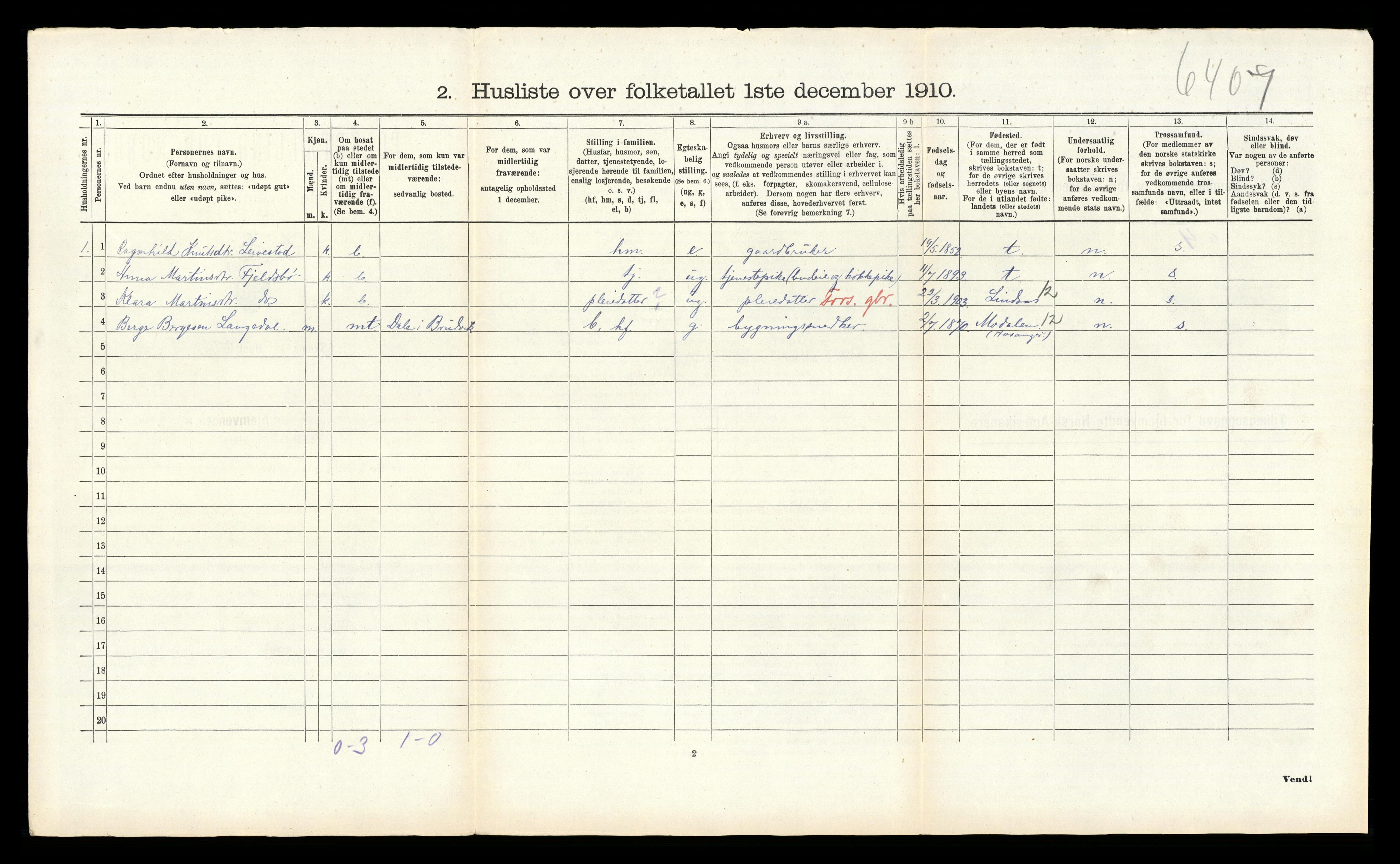 RA, 1910 census for Alversund, 1910, p. 1079