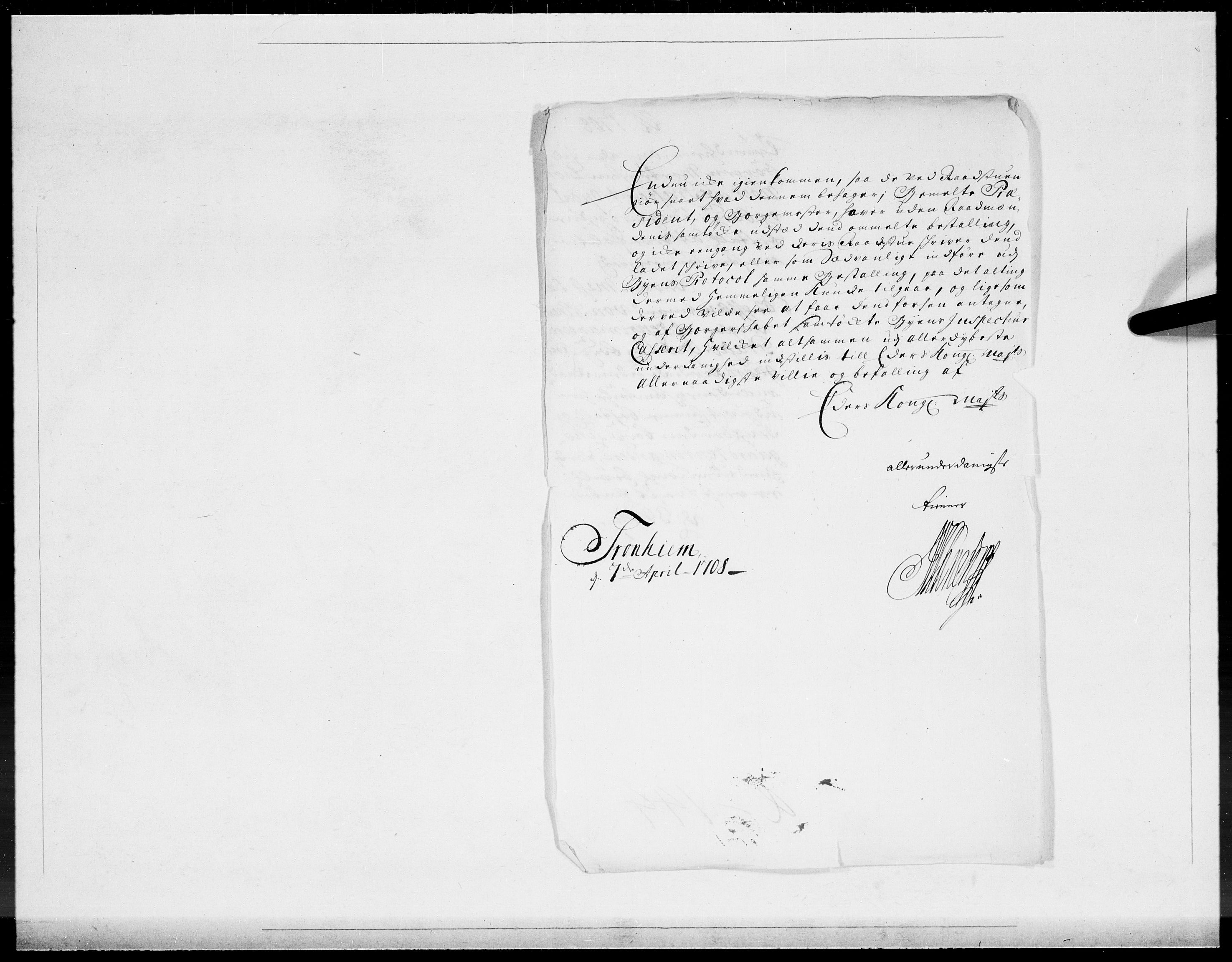 Danske Kanselli 1572-1799, AV/RA-EA-3023/F/Fc/Fcc/Fcca/L0065: Norske innlegg 1572-1799, 1708, p. 434