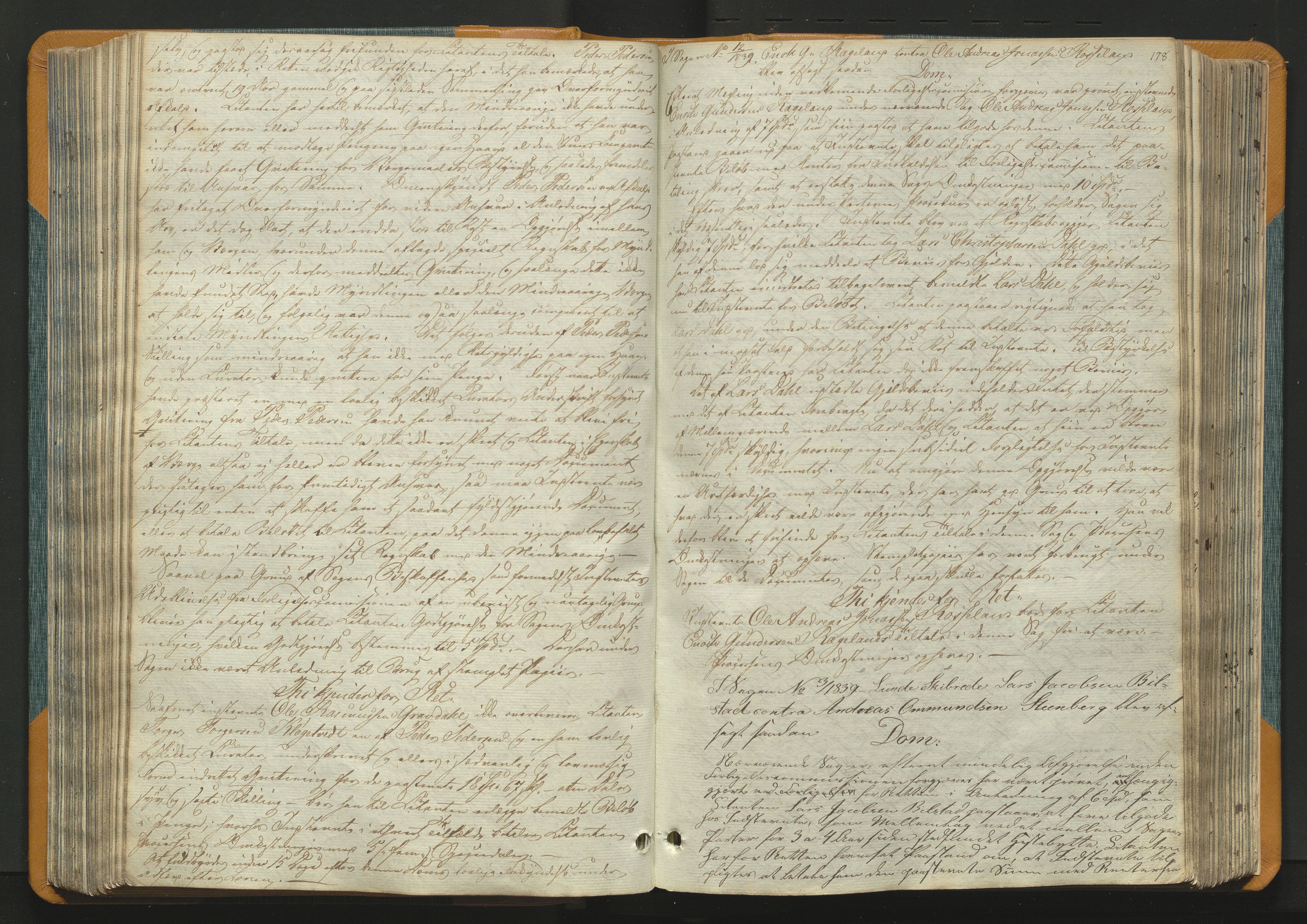 Jæren og Dalane sorenskriveri, AV/SAST-A-100306/3/30/30BAA/L0003: Tingbok for Dalane, 1837-1843, p. 177b-178a