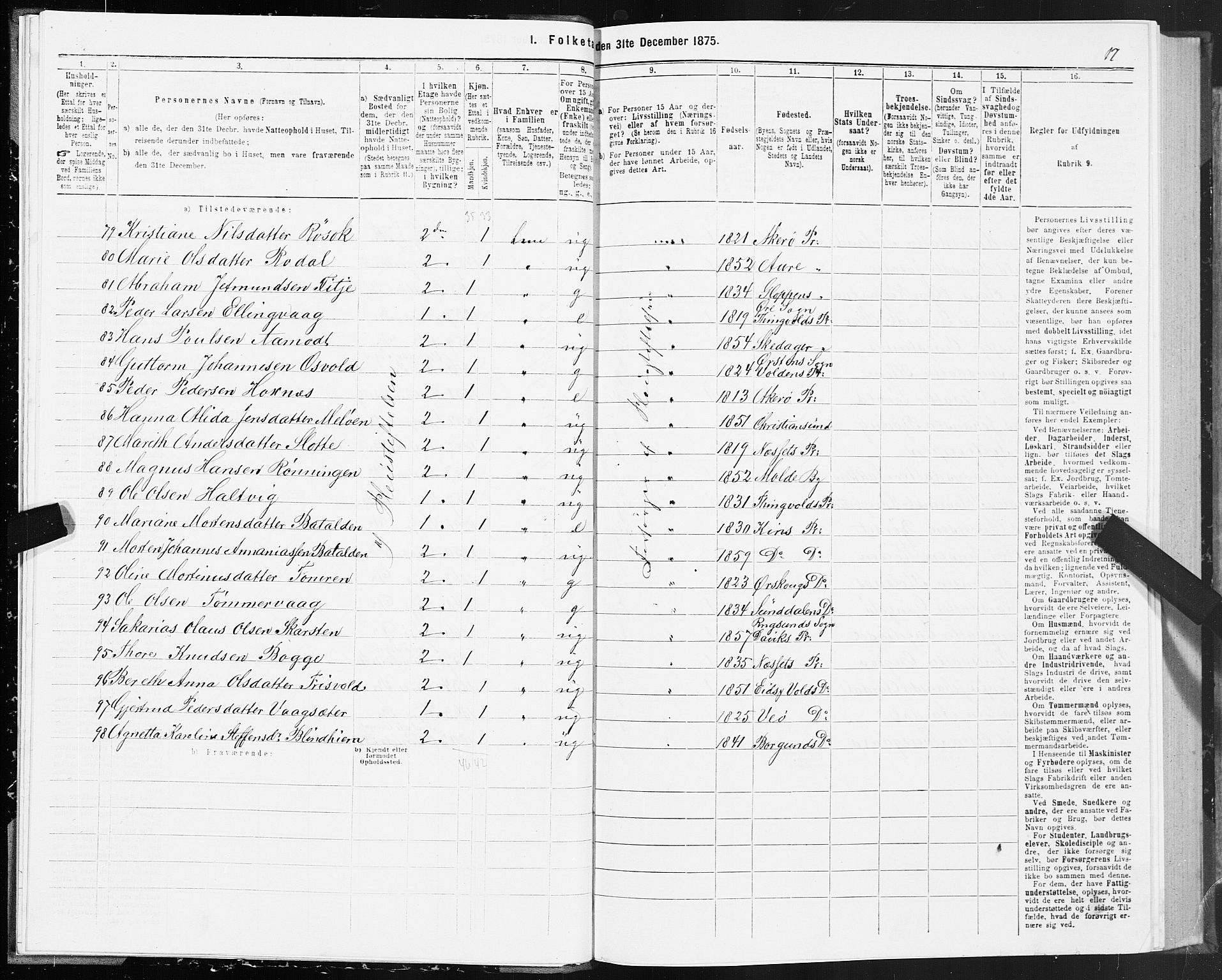 SAT, 1875 census for 1502P Molde, 1875, p. 1017