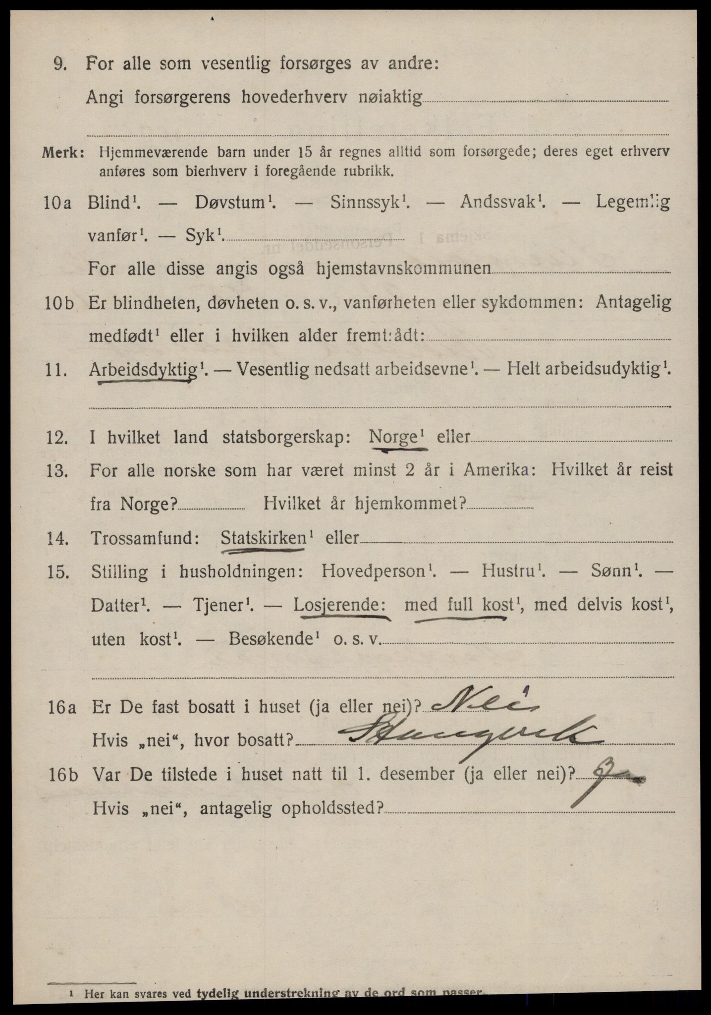 SAT, 1920 census for Tingvoll, 1920, p. 6239