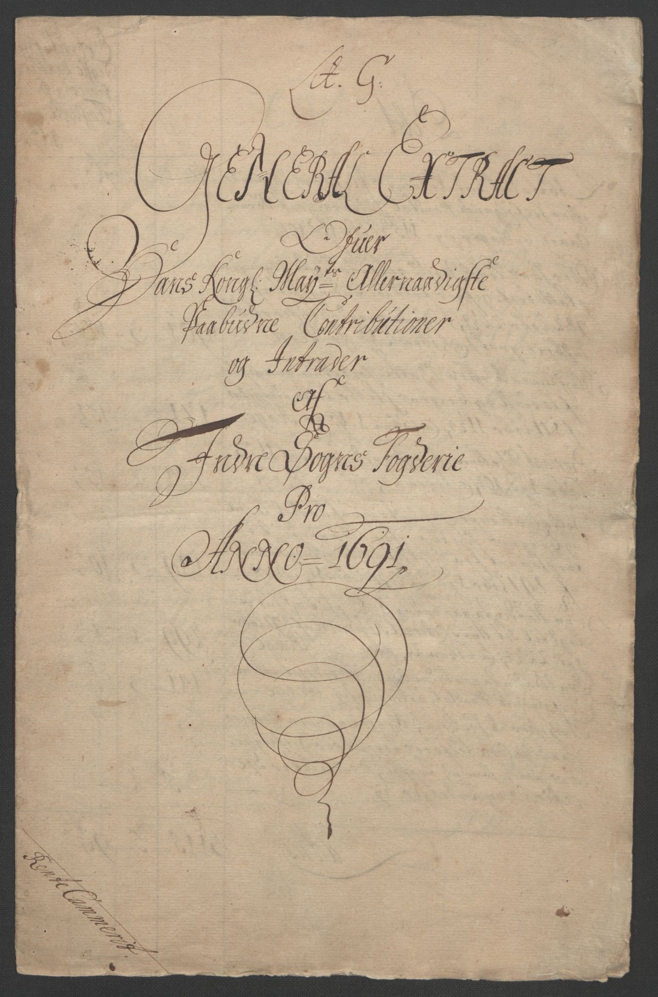 Rentekammeret inntil 1814, Reviderte regnskaper, Fogderegnskap, AV/RA-EA-4092/R52/L3306: Fogderegnskap Sogn, 1691-1692, p. 4