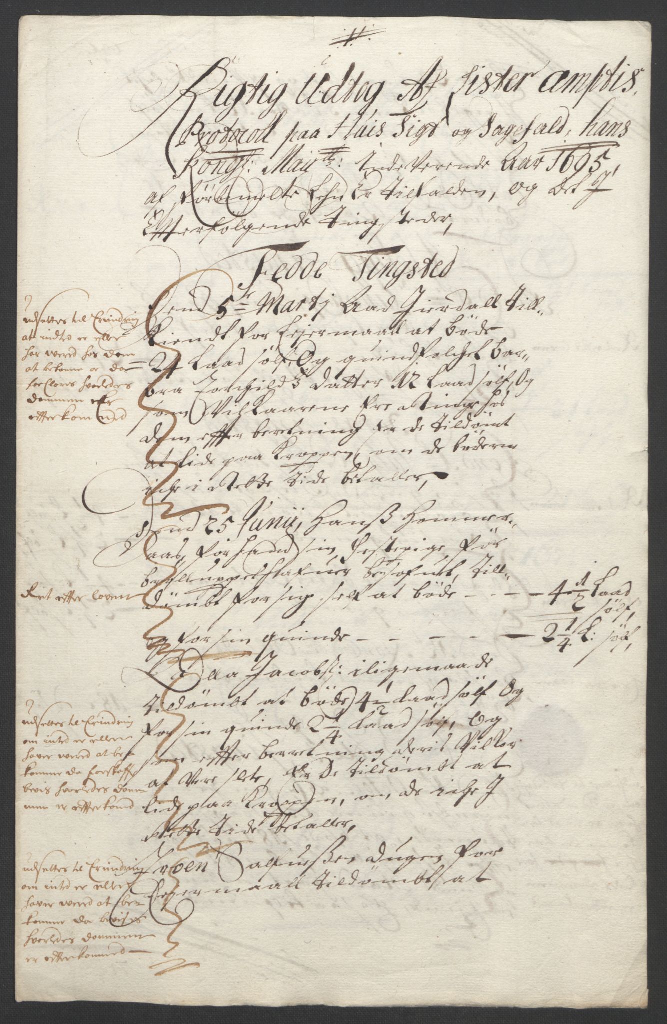 Rentekammeret inntil 1814, Reviderte regnskaper, Fogderegnskap, RA/EA-4092/R43/L2545: Fogderegnskap Lista og Mandal, 1694-1695, p. 222