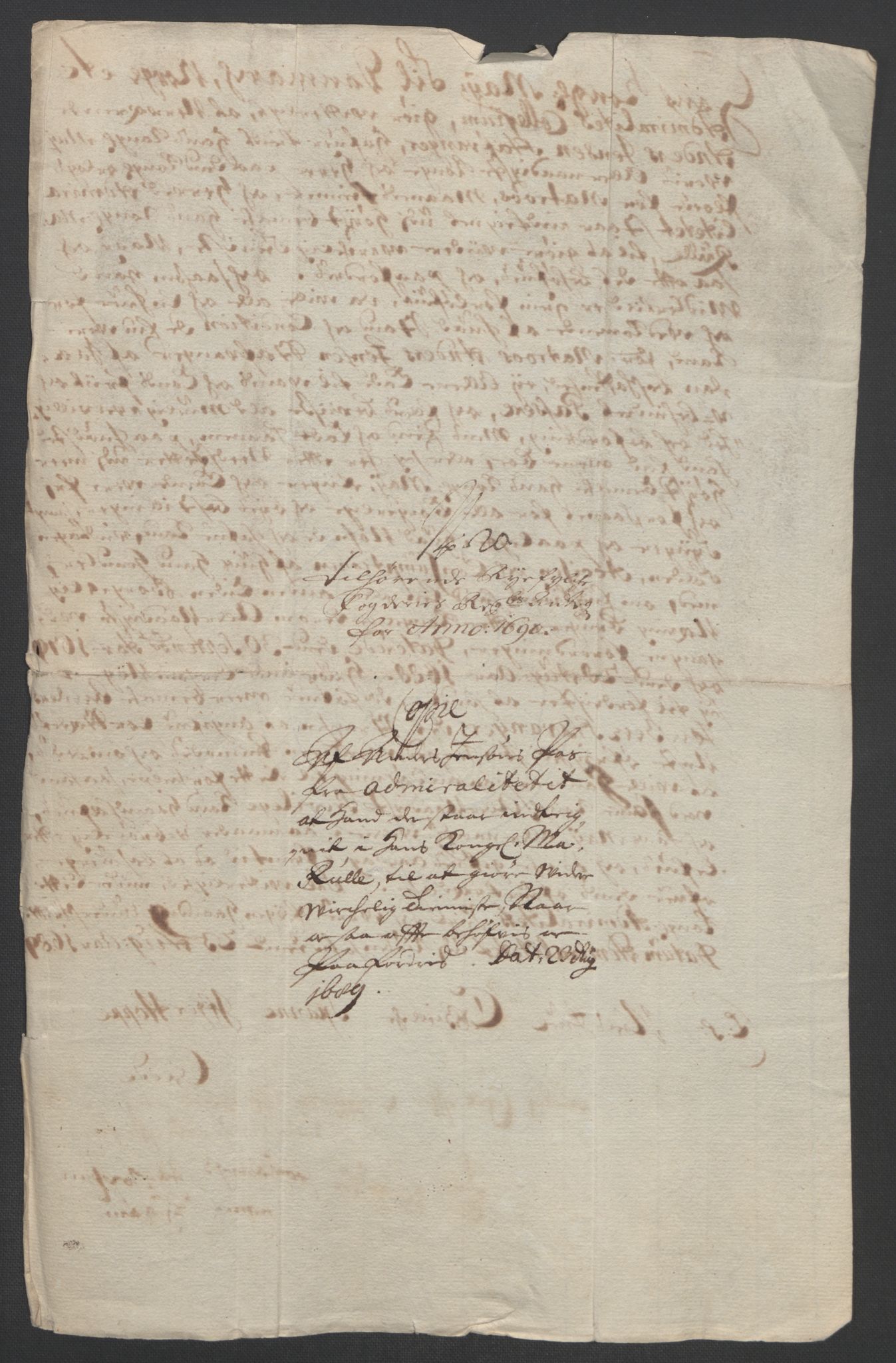 Rentekammeret inntil 1814, Reviderte regnskaper, Fogderegnskap, RA/EA-4092/R47/L2856: Fogderegnskap Ryfylke, 1689-1693, p. 316