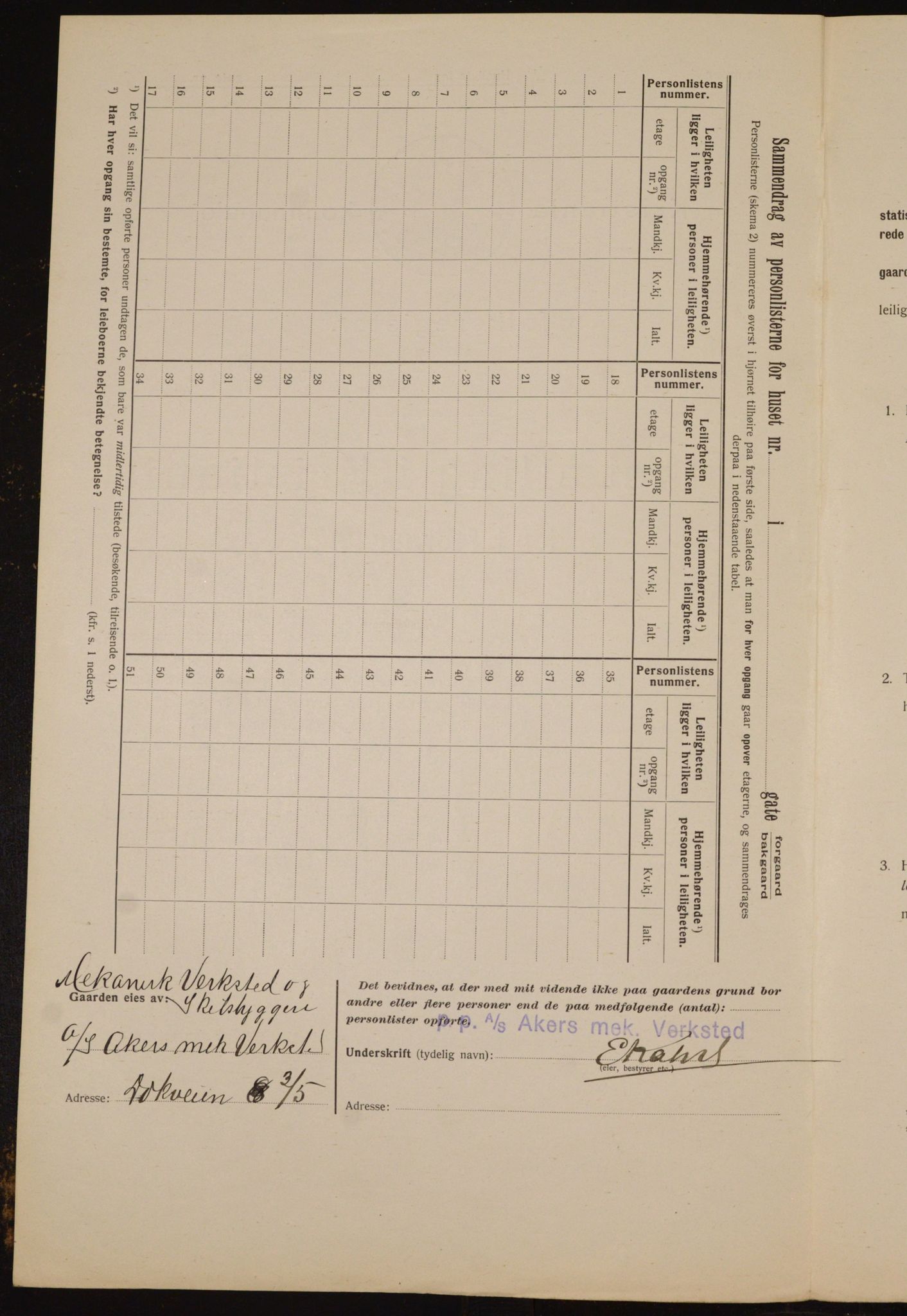 OBA, Municipal Census 1912 for Kristiania, 1912, p. 15771