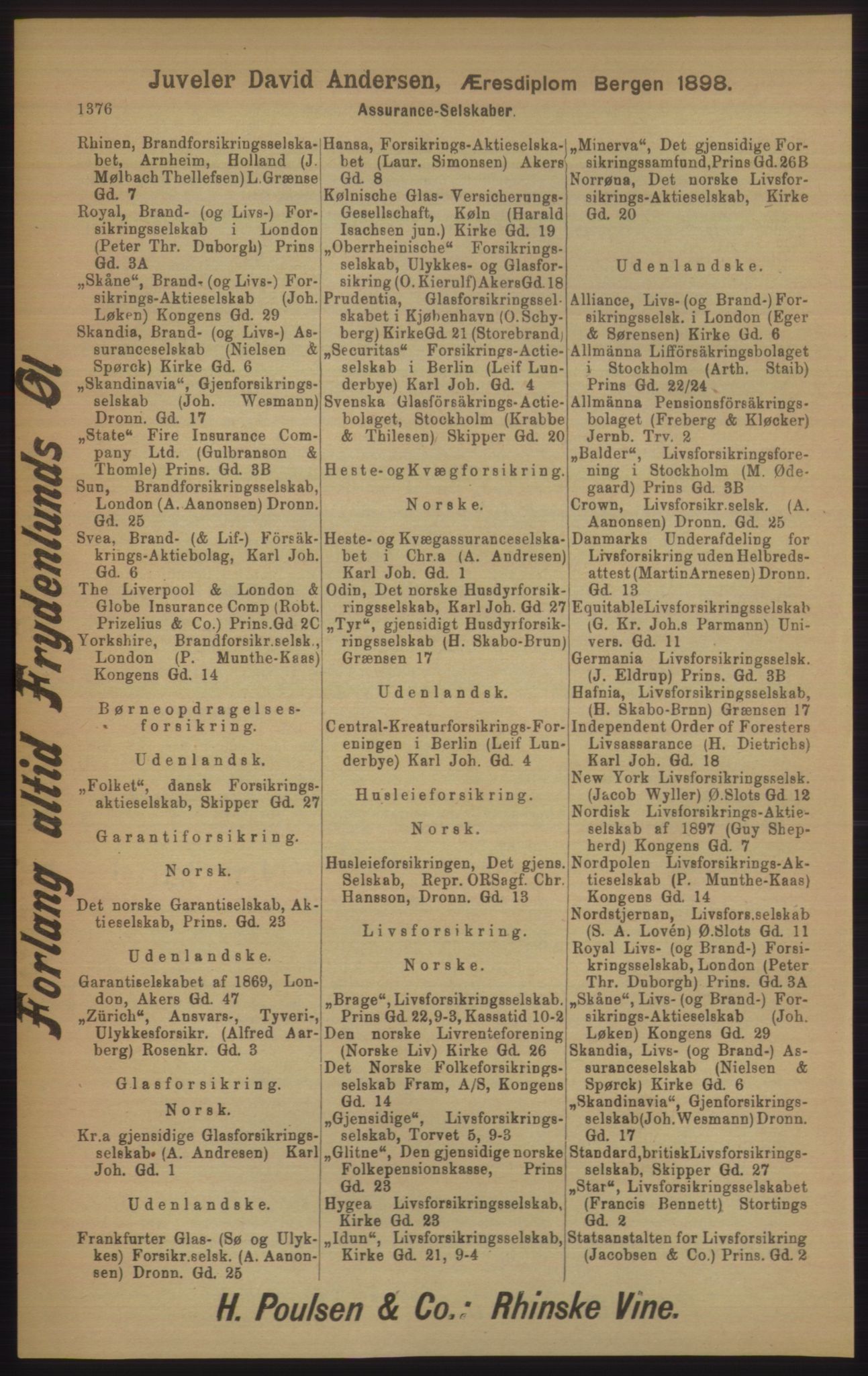 Kristiania/Oslo adressebok, PUBL/-, 1906, p. 1376