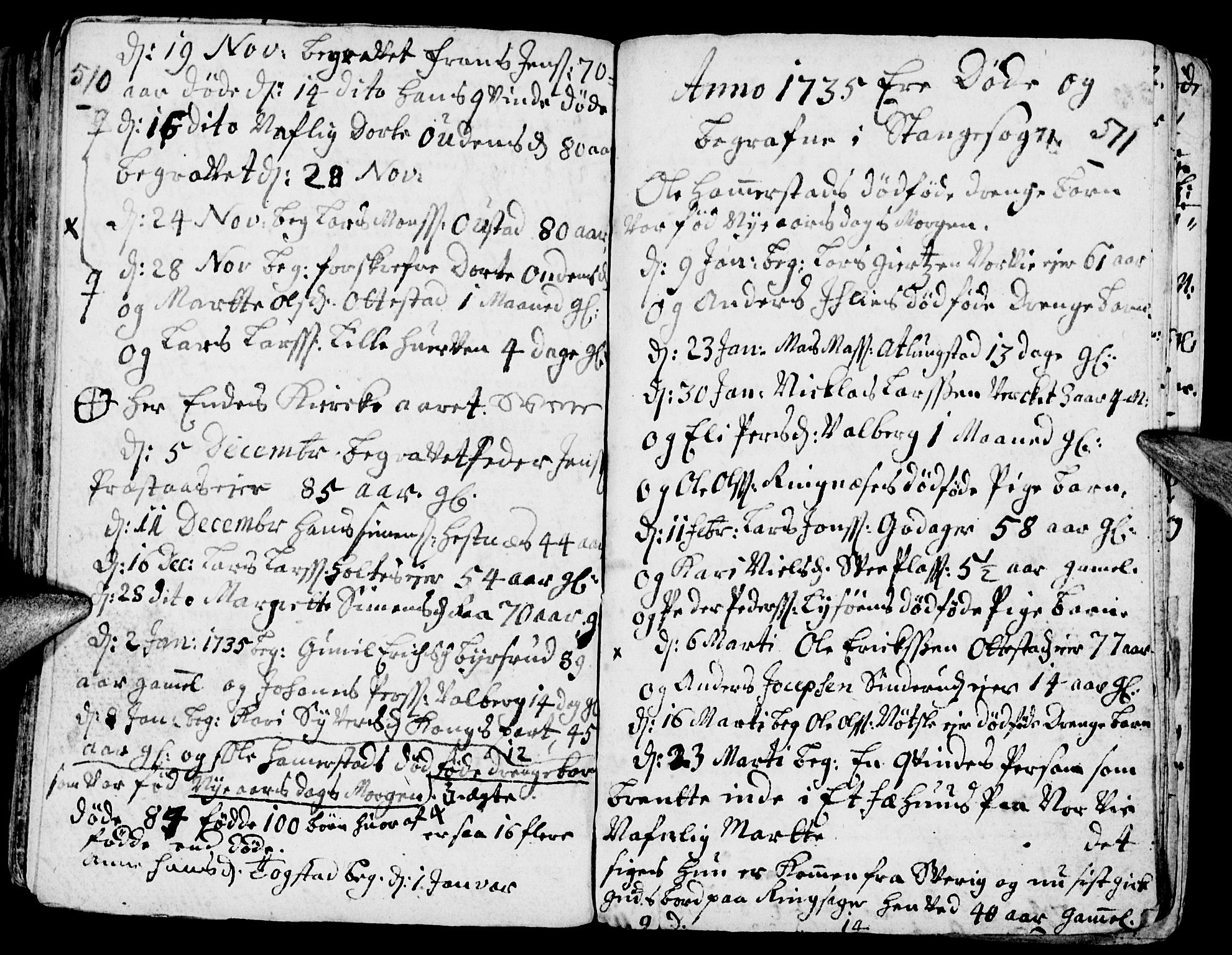 Stange prestekontor, SAH/PREST-002/K/L0002: Parish register (official) no. 2, 1724-1740, p. 510-511