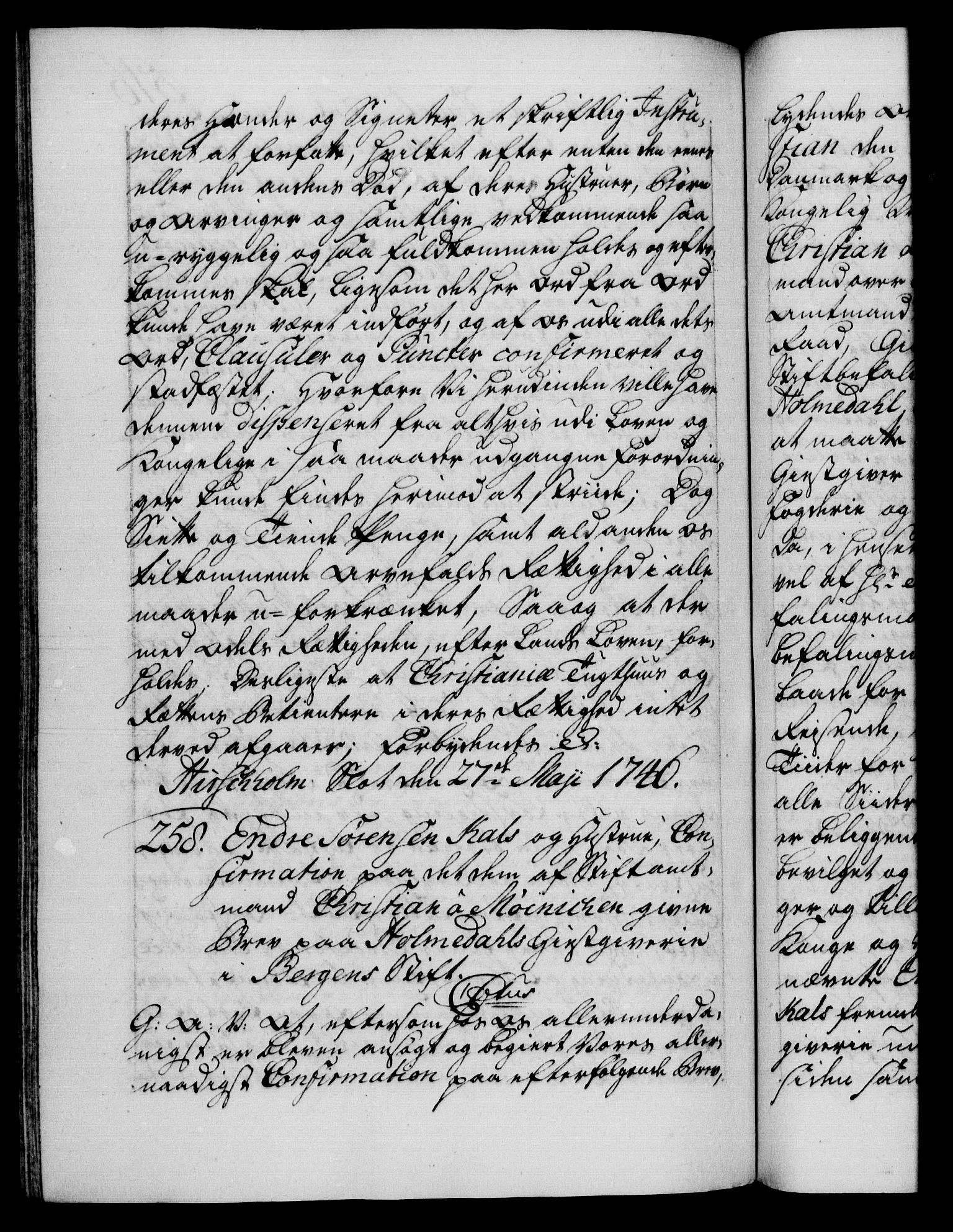 Danske Kanselli 1572-1799, RA/EA-3023/F/Fc/Fca/Fcaa/L0034: Norske registre, 1745-1746, p. 516b