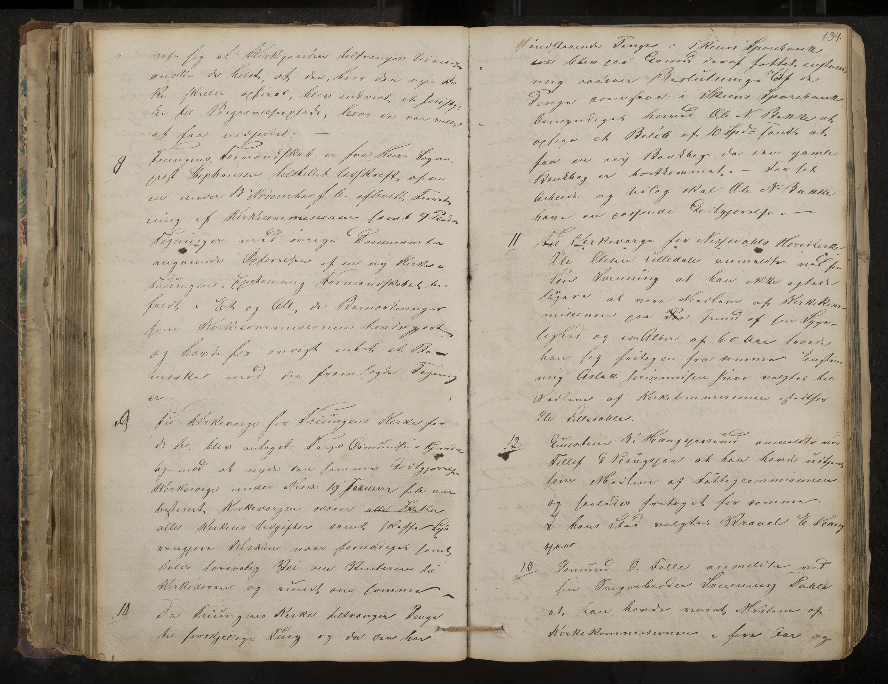 Nissedal formannskap og sentraladministrasjon, IKAK/0830021-1/A/L0001: Møtebok, 1838-1870, p. 134