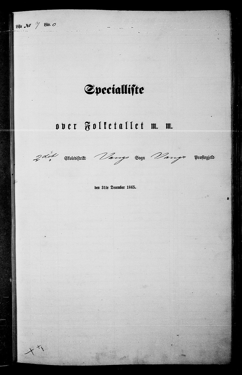 RA, 1865 census for Vang/Vang og Furnes, 1865, p. 203