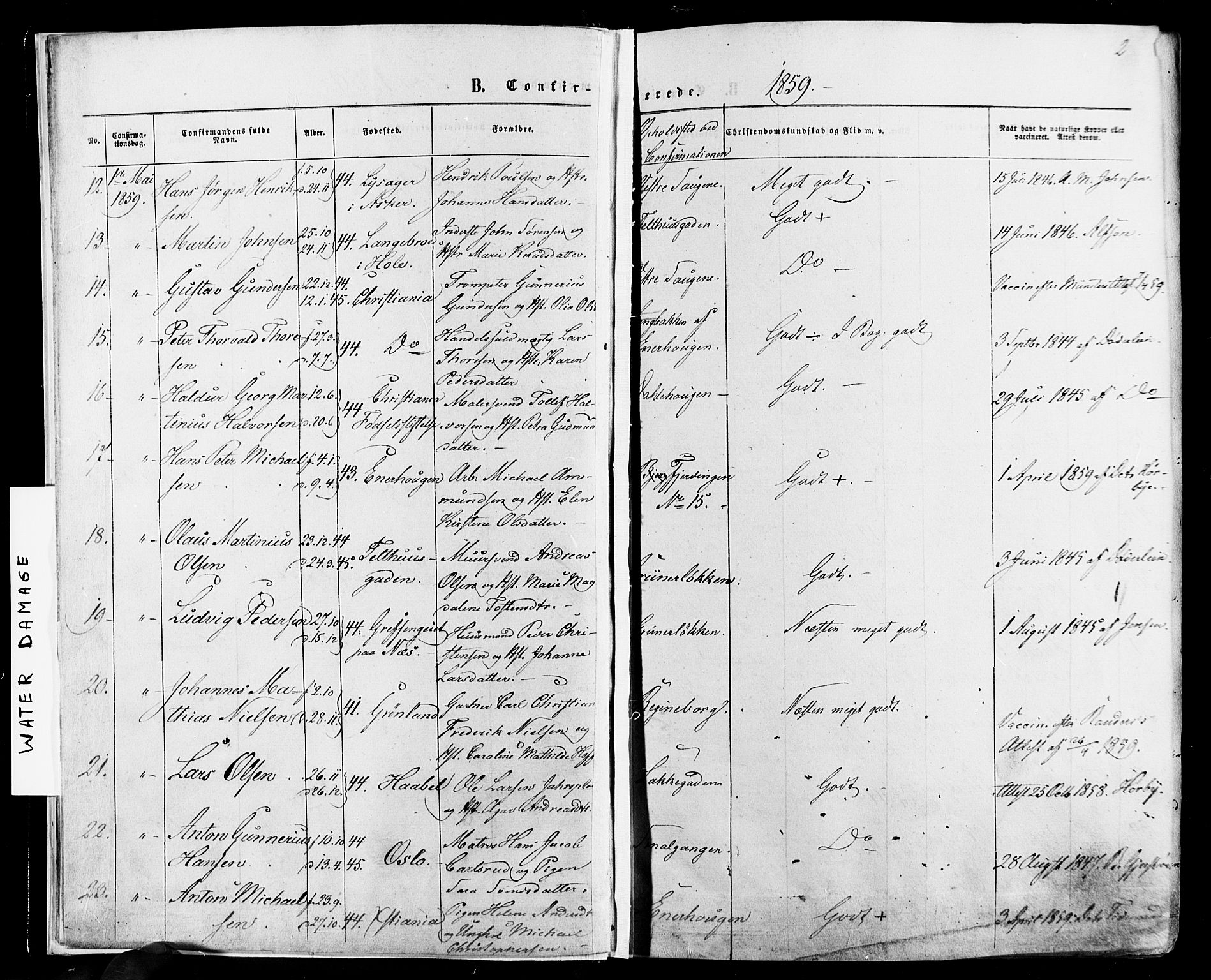 Vestre Aker prestekontor Kirkebøker, SAO/A-10025/F/Fa/L0005: Parish register (official) no. 5, 1859-1877, p. 2