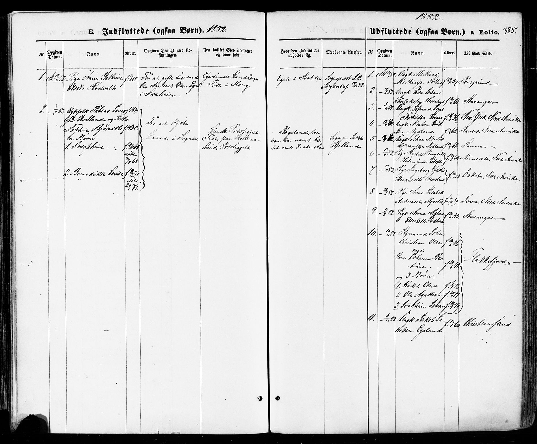 Sokndal sokneprestkontor, AV/SAST-A-101808: Parish register (official) no. A 10, 1874-1886, p. 385