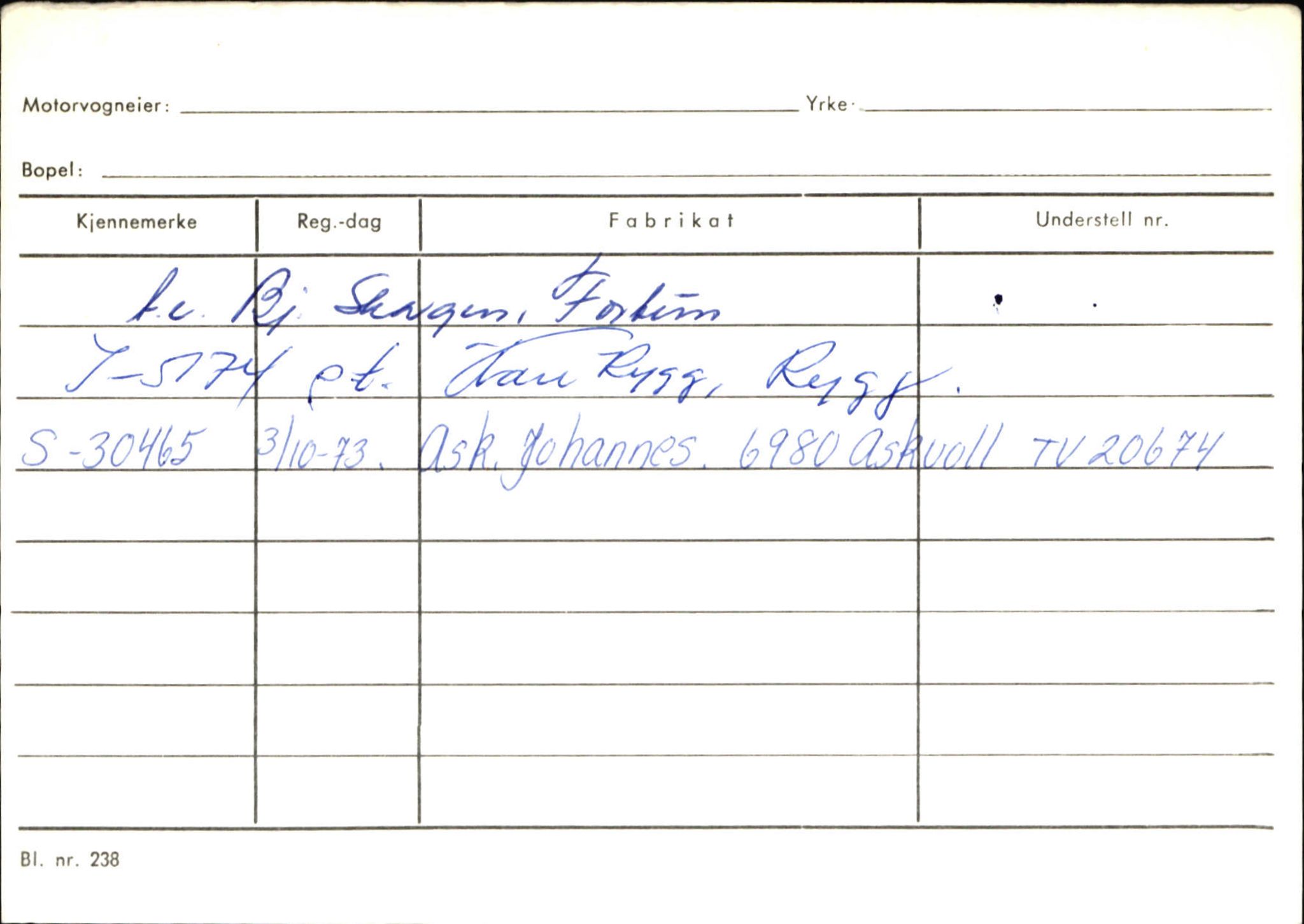 Statens vegvesen, Sogn og Fjordane vegkontor, AV/SAB-A-5301/4/F/L0132: Eigarregister Askvoll A-Å. Balestrand A-Å, 1945-1975, p. 108