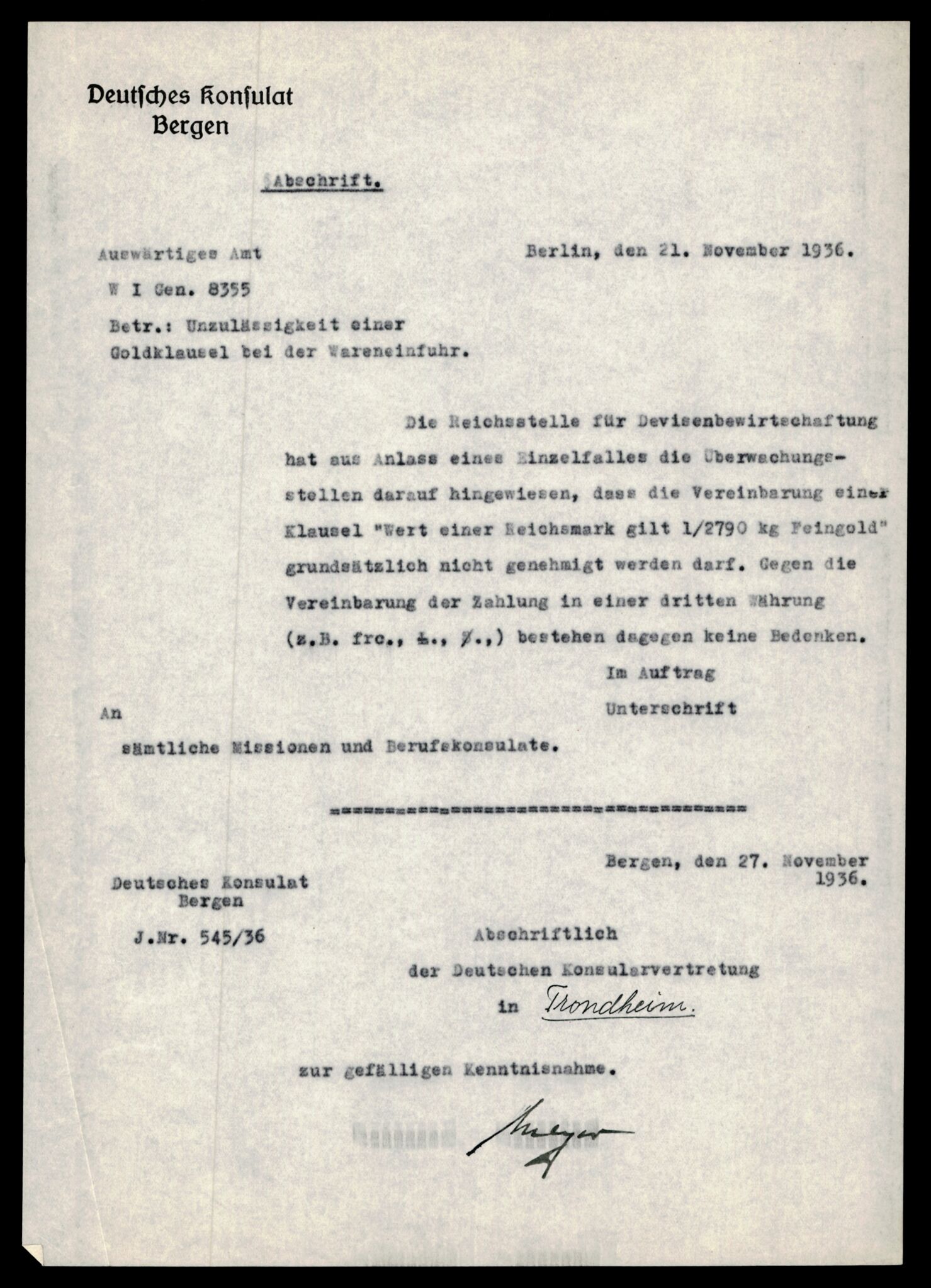 Forsvarets Overkommando. 2 kontor. Arkiv 11.4. Spredte tyske arkivsaker, AV/RA-RAFA-7031/D/Dar/Darc/L0021: FO.II. Tyske konsulater, 1929-1940, p. 621