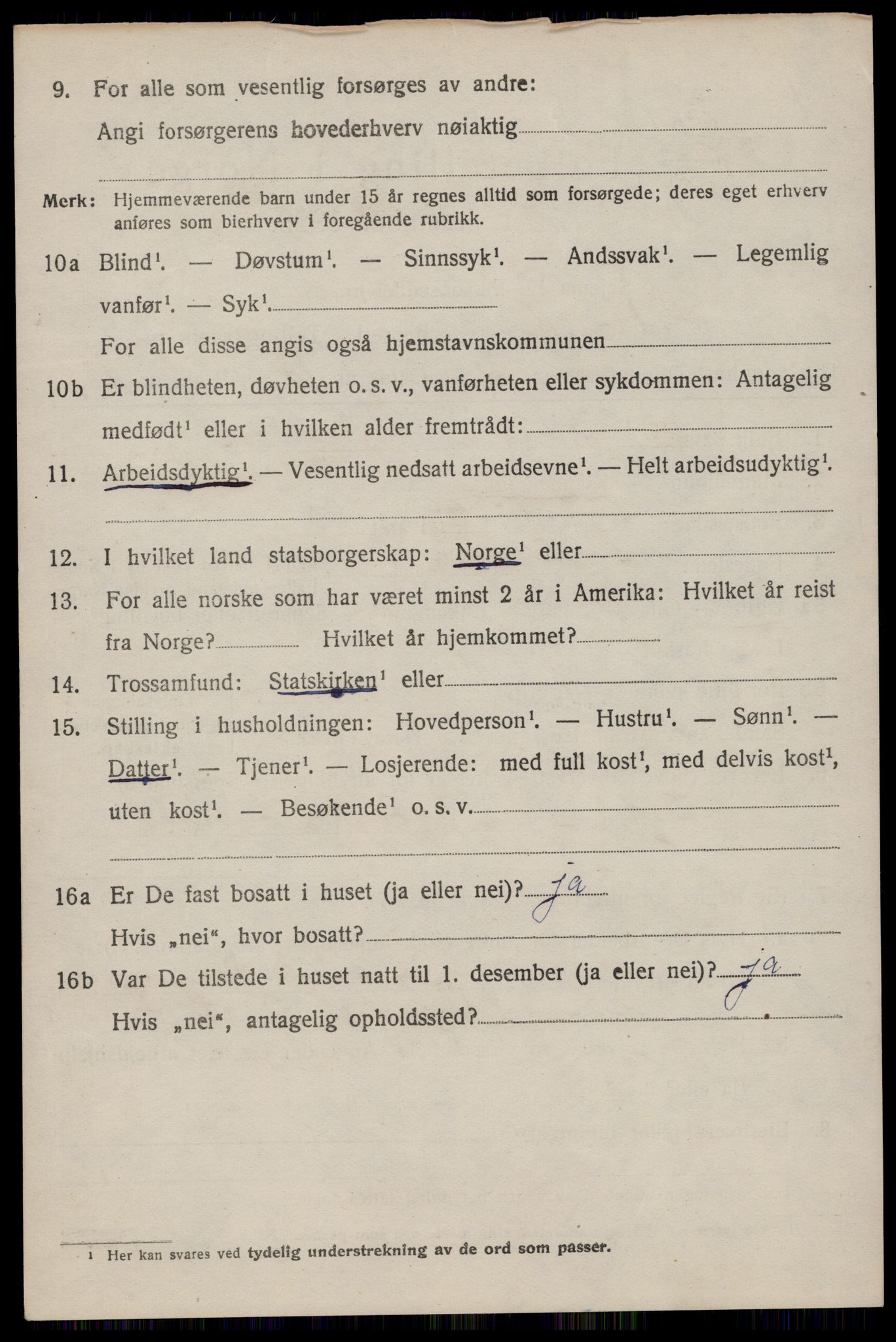 SAST, 1920 census for Hetland, 1920, p. 19948