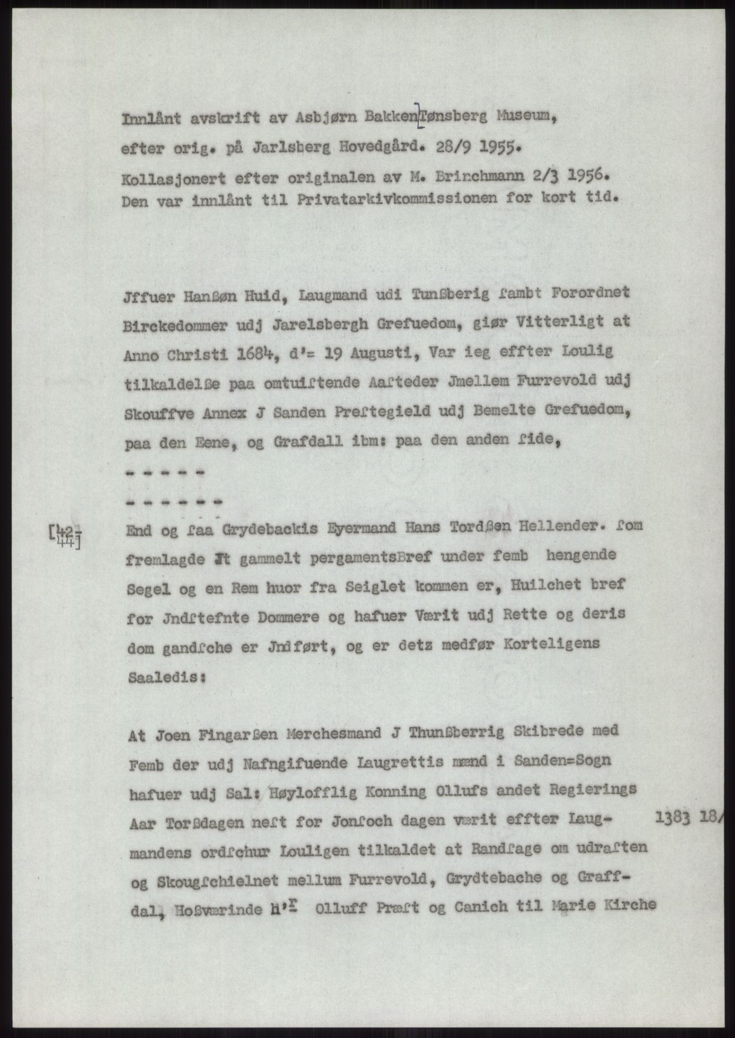 Samlinger til kildeutgivelse, Diplomavskriftsamlingen, RA/EA-4053/H/Ha, p. 593