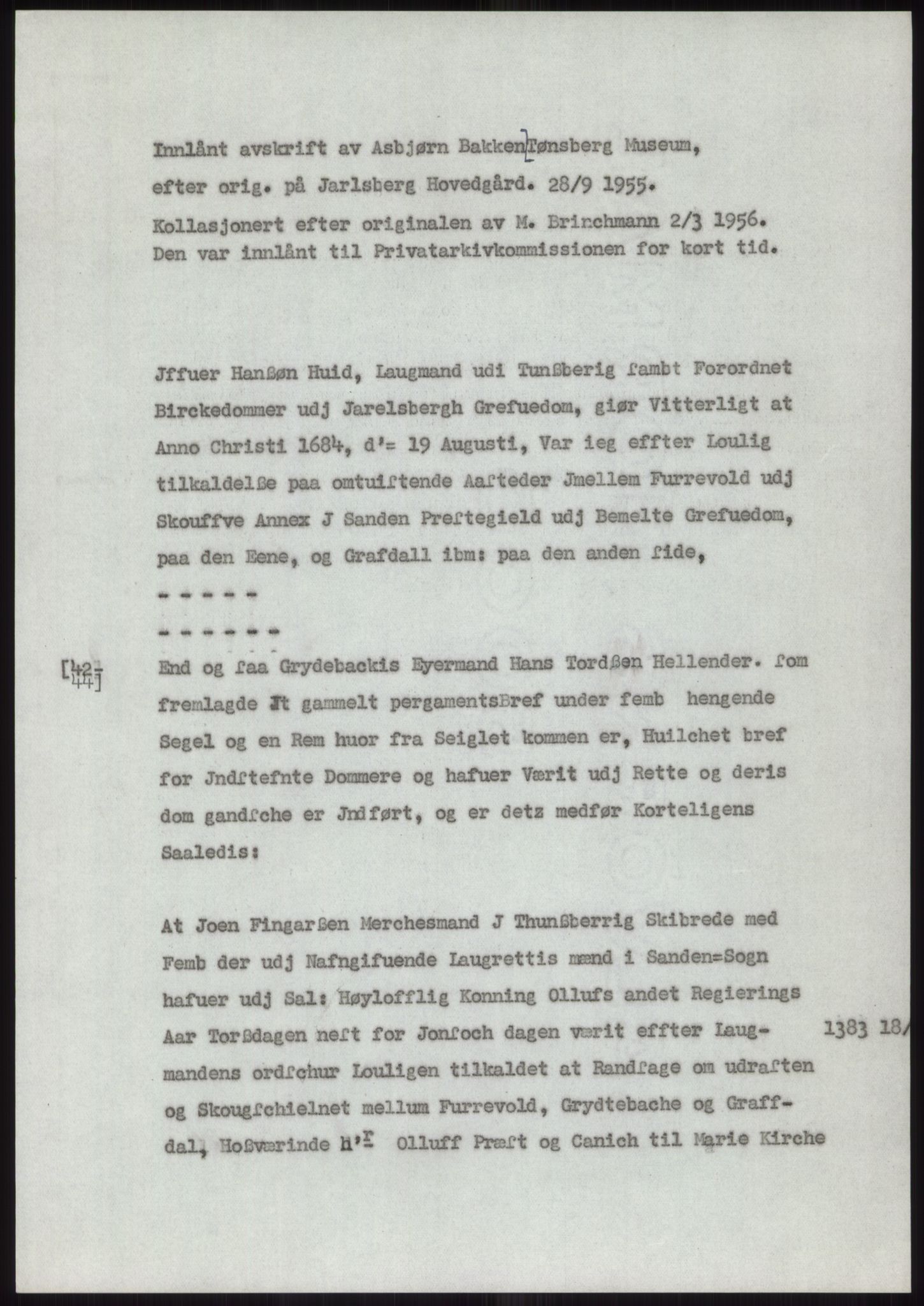 Samlinger til kildeutgivelse, Diplomavskriftsamlingen, AV/RA-EA-4053/H/Ha, p. 593