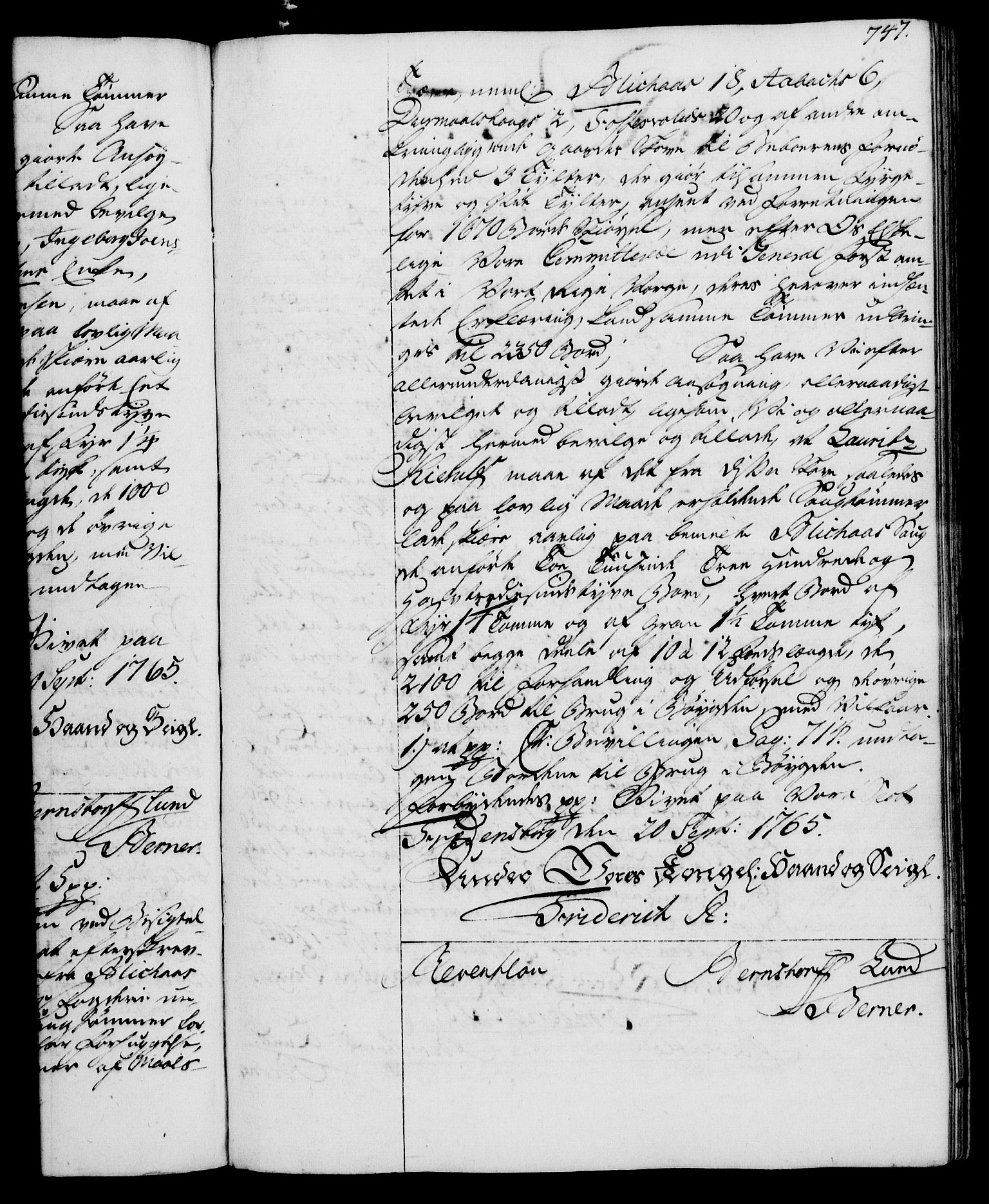 Rentekammeret, Kammerkanselliet, AV/RA-EA-3111/G/Gg/Gga/L0007: Norsk ekspedisjonsprotokoll med register (merket RK 53.7), 1759-1768, p. 747